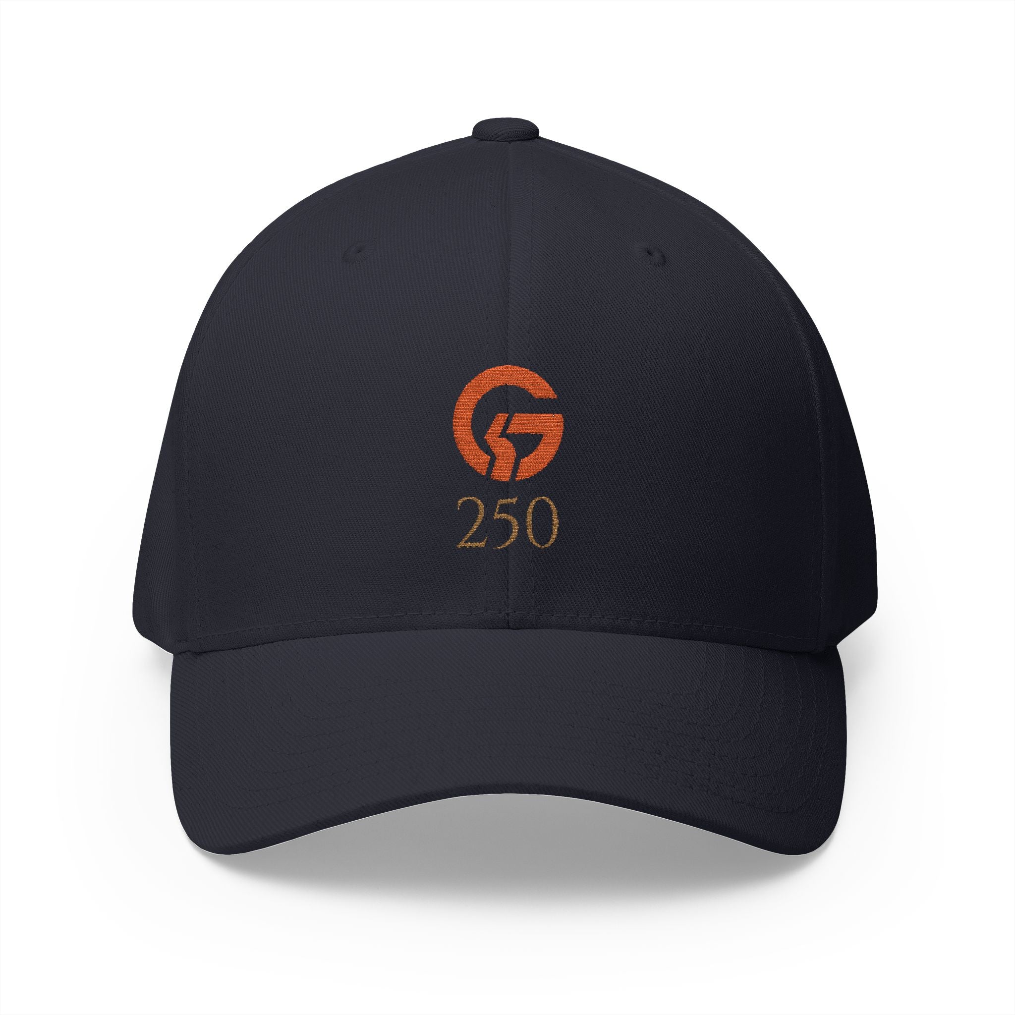 Embroidered 'Grateful G 250' Logo Cap — Structured Closed-Back Hat
