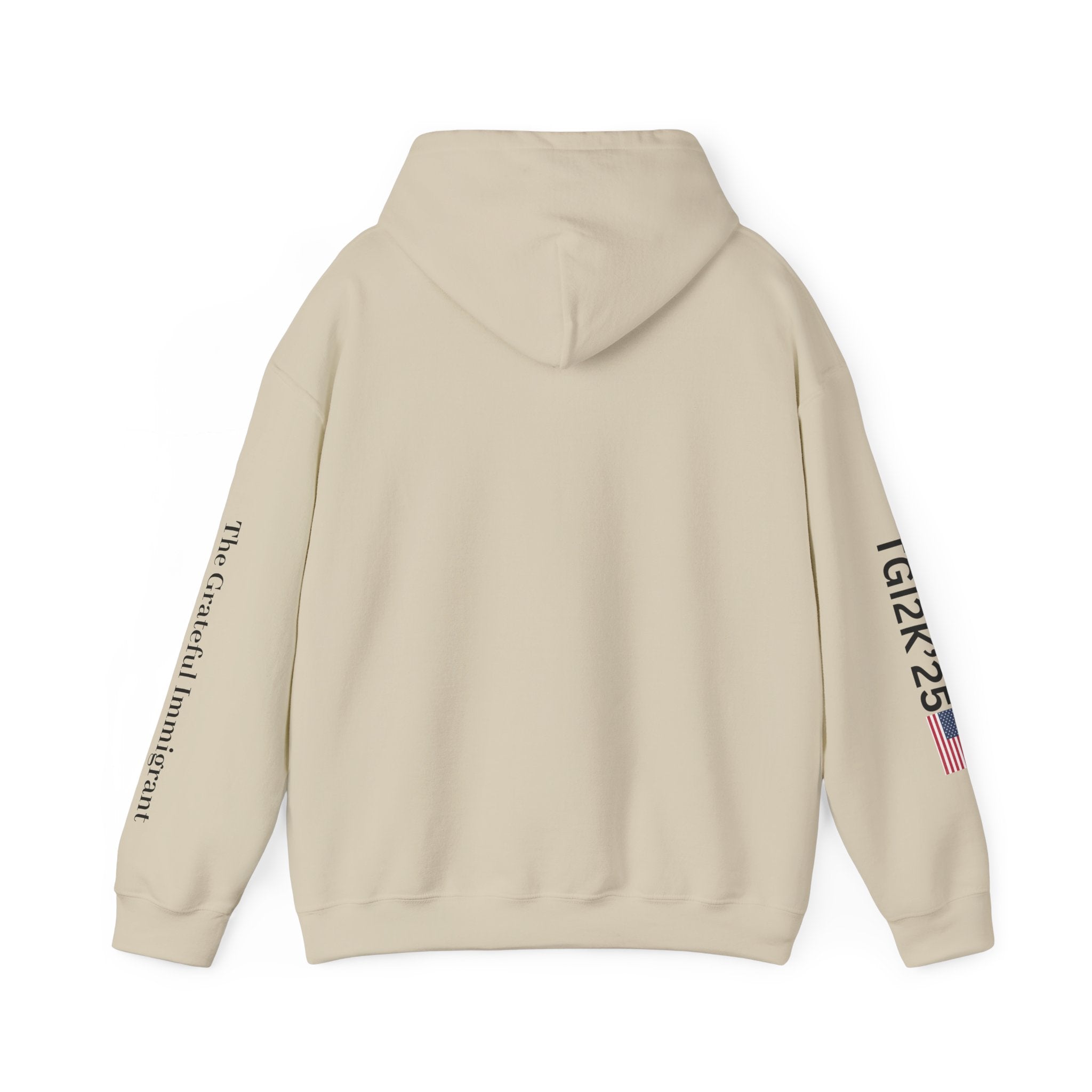 Grateful Immigrant Logo Hoodie BTXT — Live Grateful Sweatshirt