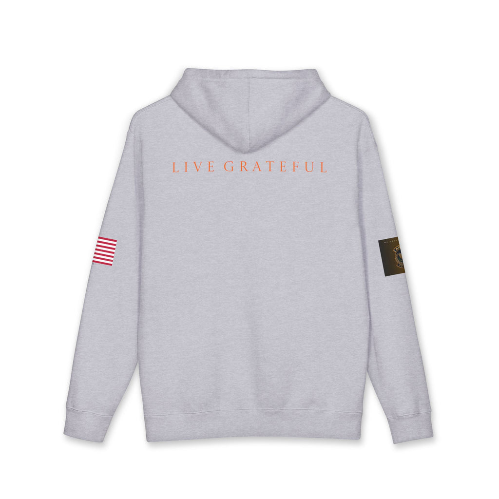 Armed Forces Gold Patch Hoodie — US Flag Sleeve Pullover