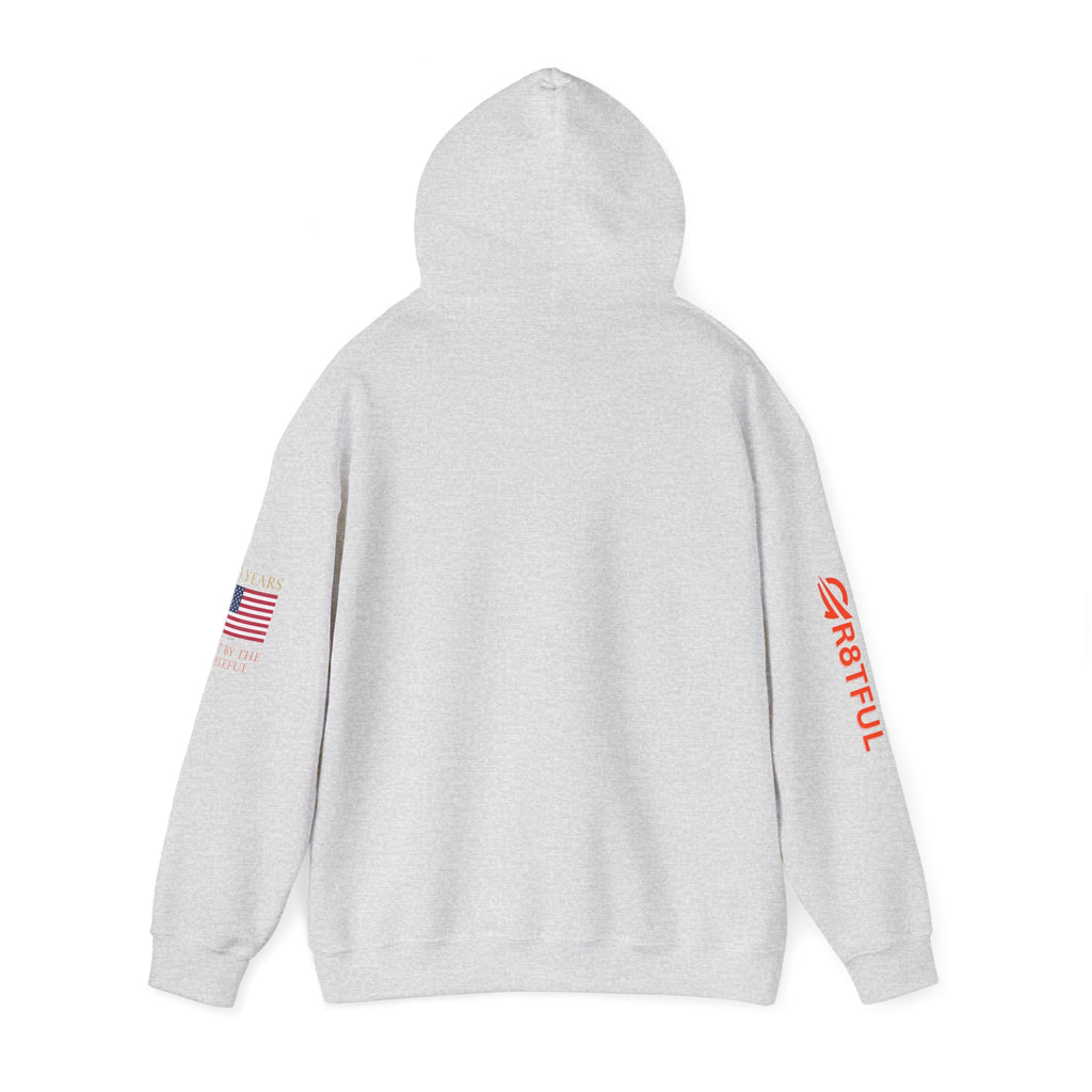 250 Years  American Flag Accent Grateful Hoodie