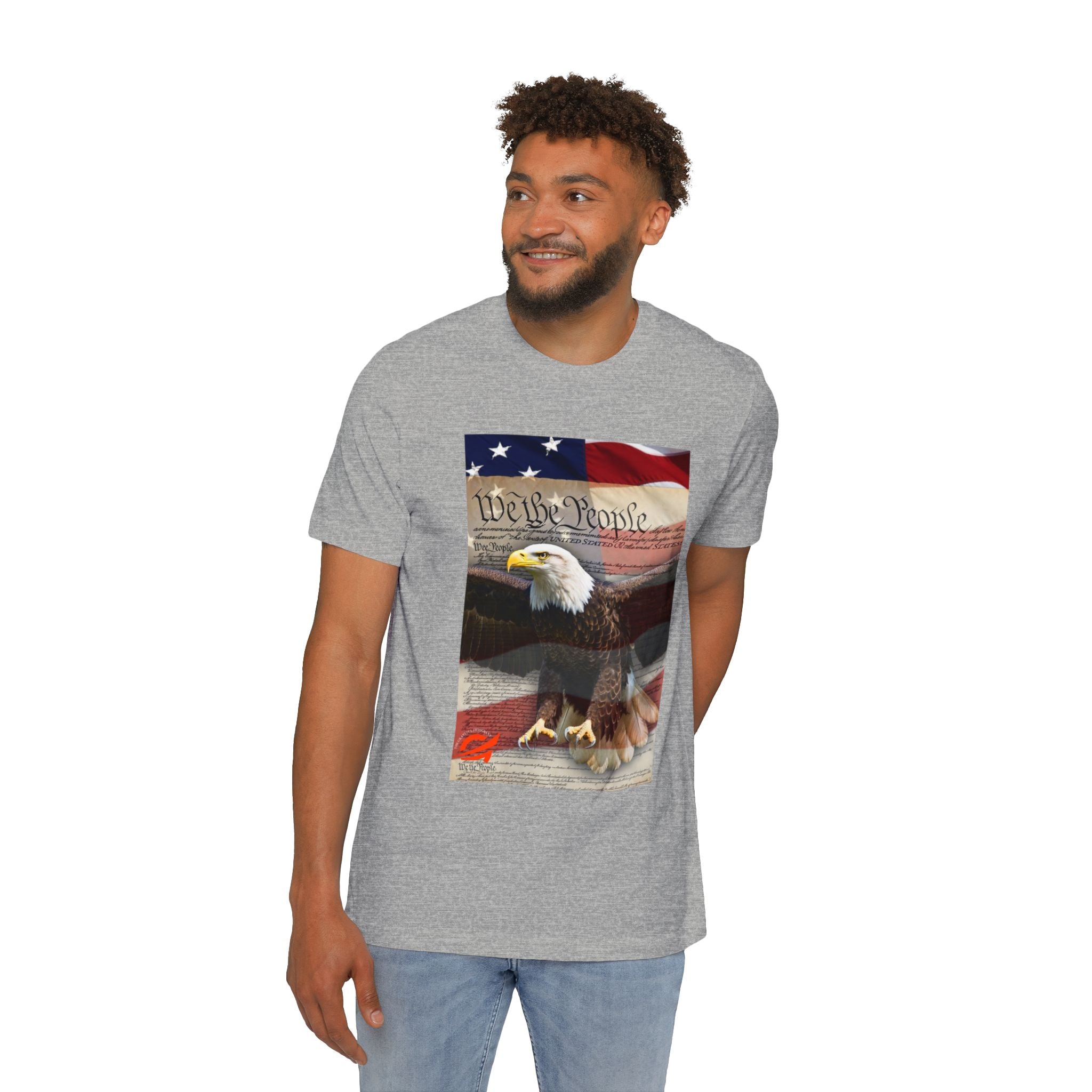 Patriotic Eagle Tee — "We the People" American Flag T-Shirt