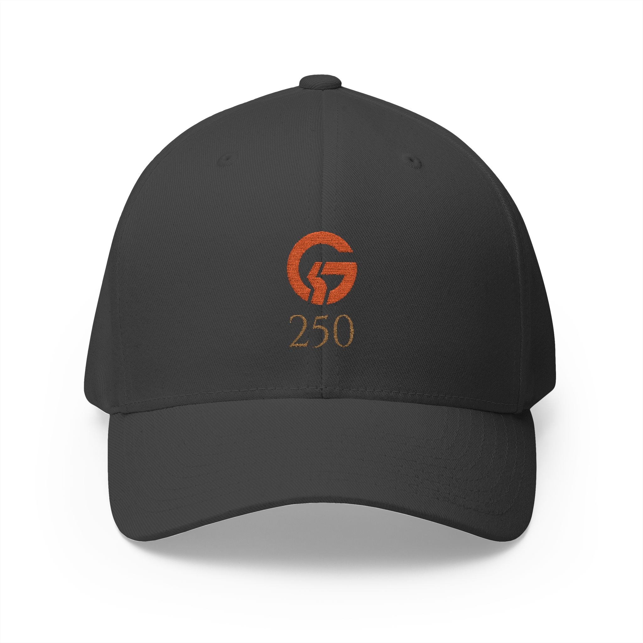 Embroidered 'Grateful G 250' Logo Cap — Structured Closed-Back Hat