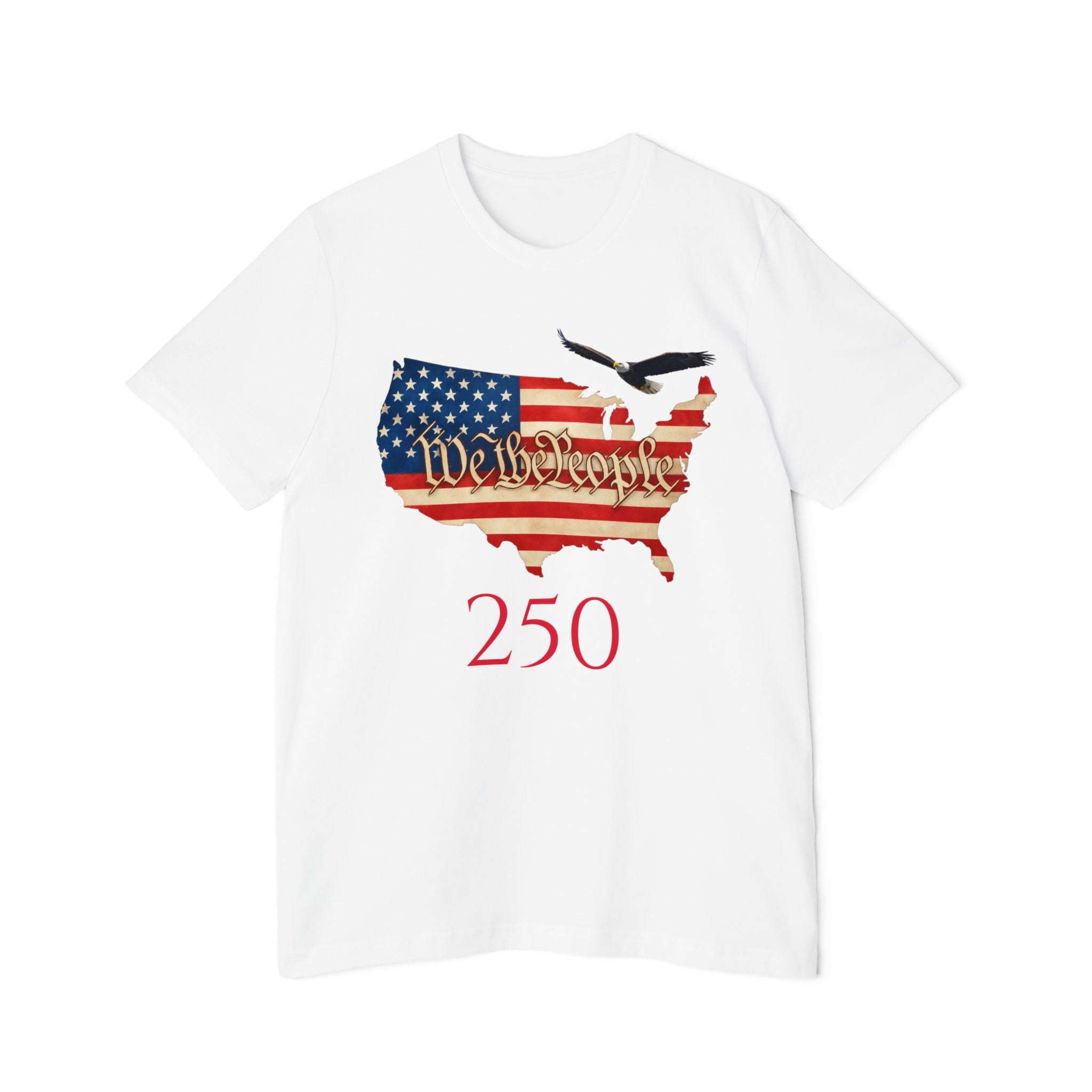 T-Shirt — USA Map Flag "We the People" 250 Anniversary Patriotic Tee