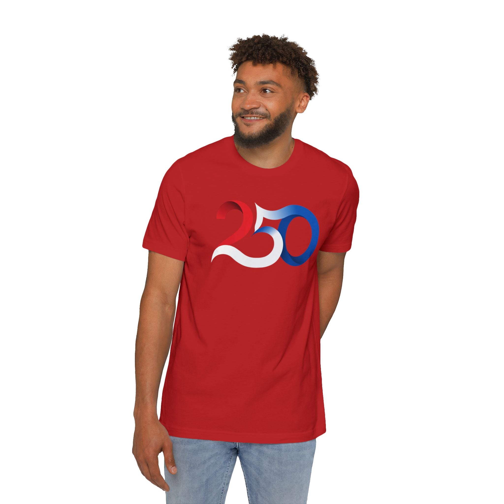Patriotic '250' Graphic Tee — Live Grateful Back Print