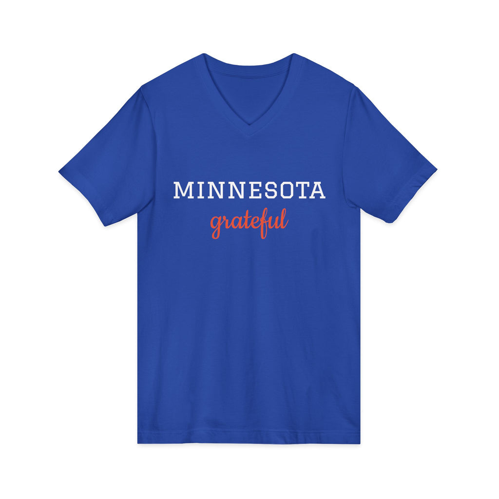 Minnesota Grateful V-Neck Tee — State Pride Casual Shirt