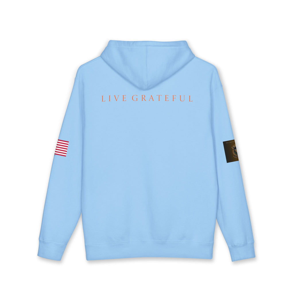 Armed Forces Gold Patch Hoodie — US Flag Sleeve Pullover
