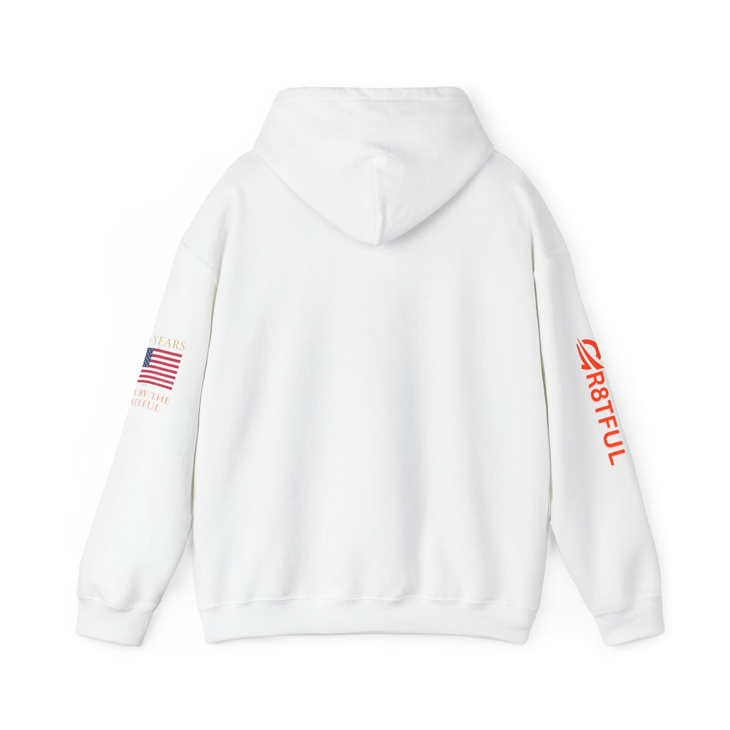 250 Years  American Flag Accent Grateful Hoodie
