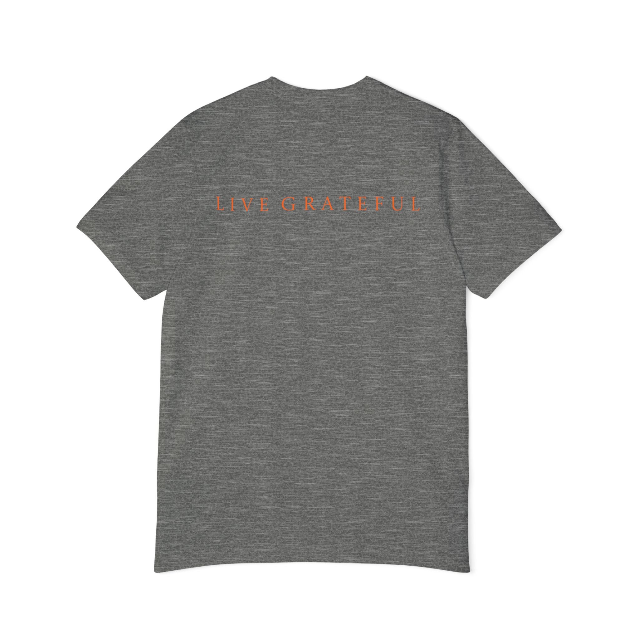 Patriotic USA Map T-Shirt — "250" Flag Design with “Live Grateful” Back