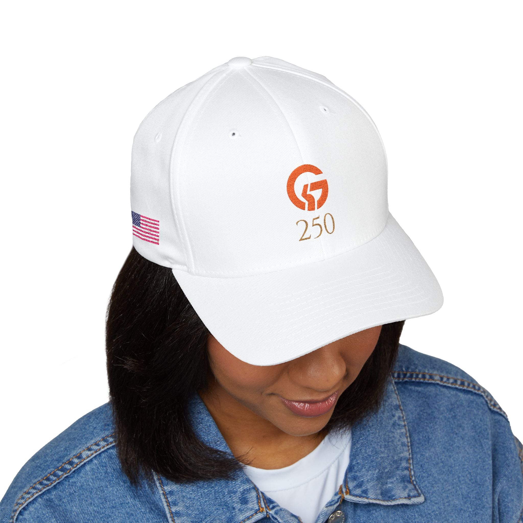 Embroidered 'Grateful G 250' Logo Cap — Structured Closed-Back Hat