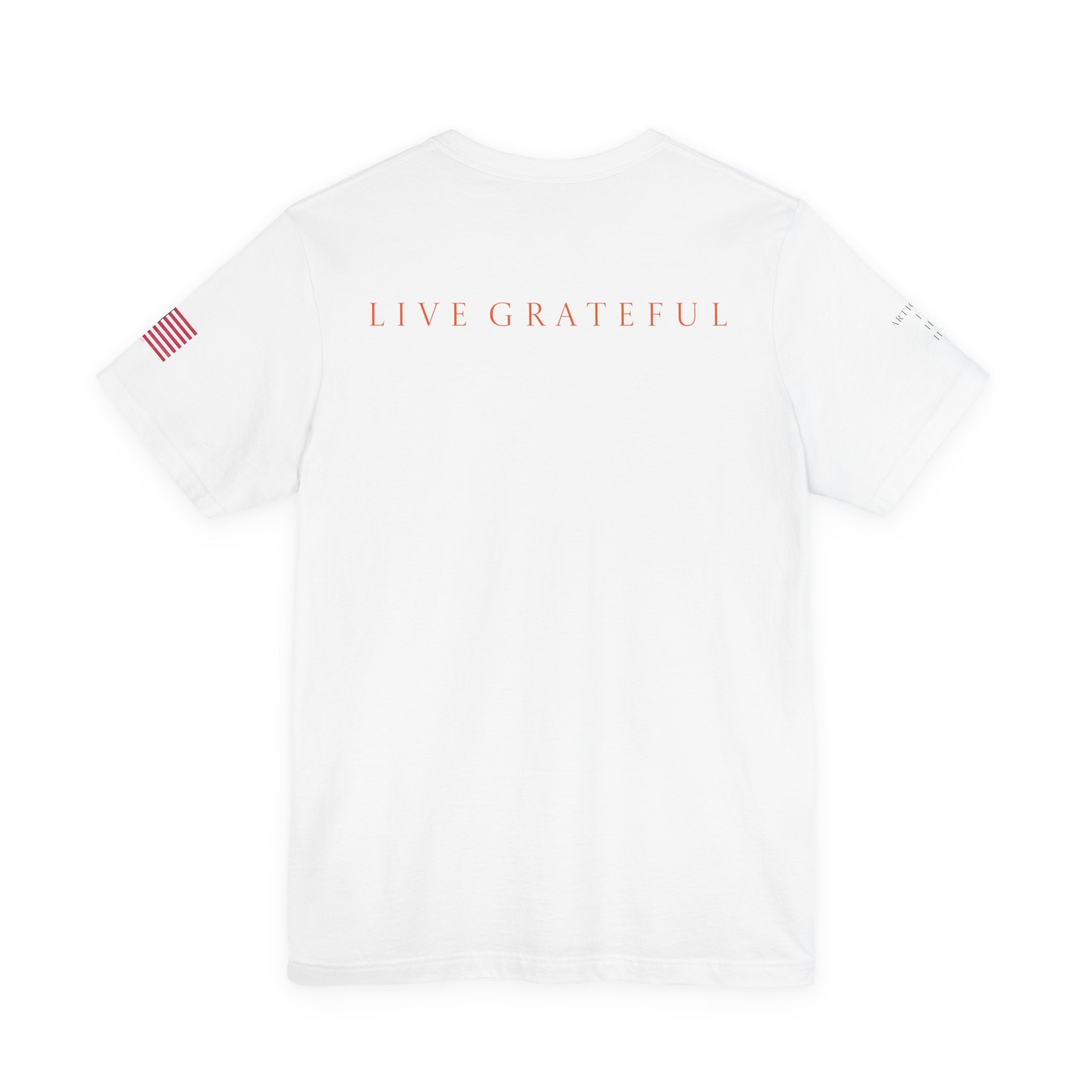 Live Grateful Tee — Minimalist Inspirational Short Sleeve Shirt