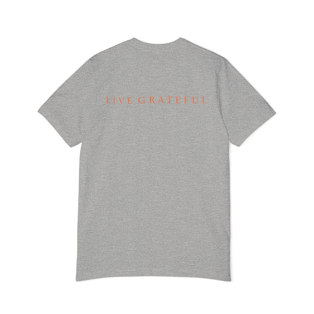 Patriotic USA Map T-Shirt — "250" Flag Design with “Live Grateful” Back