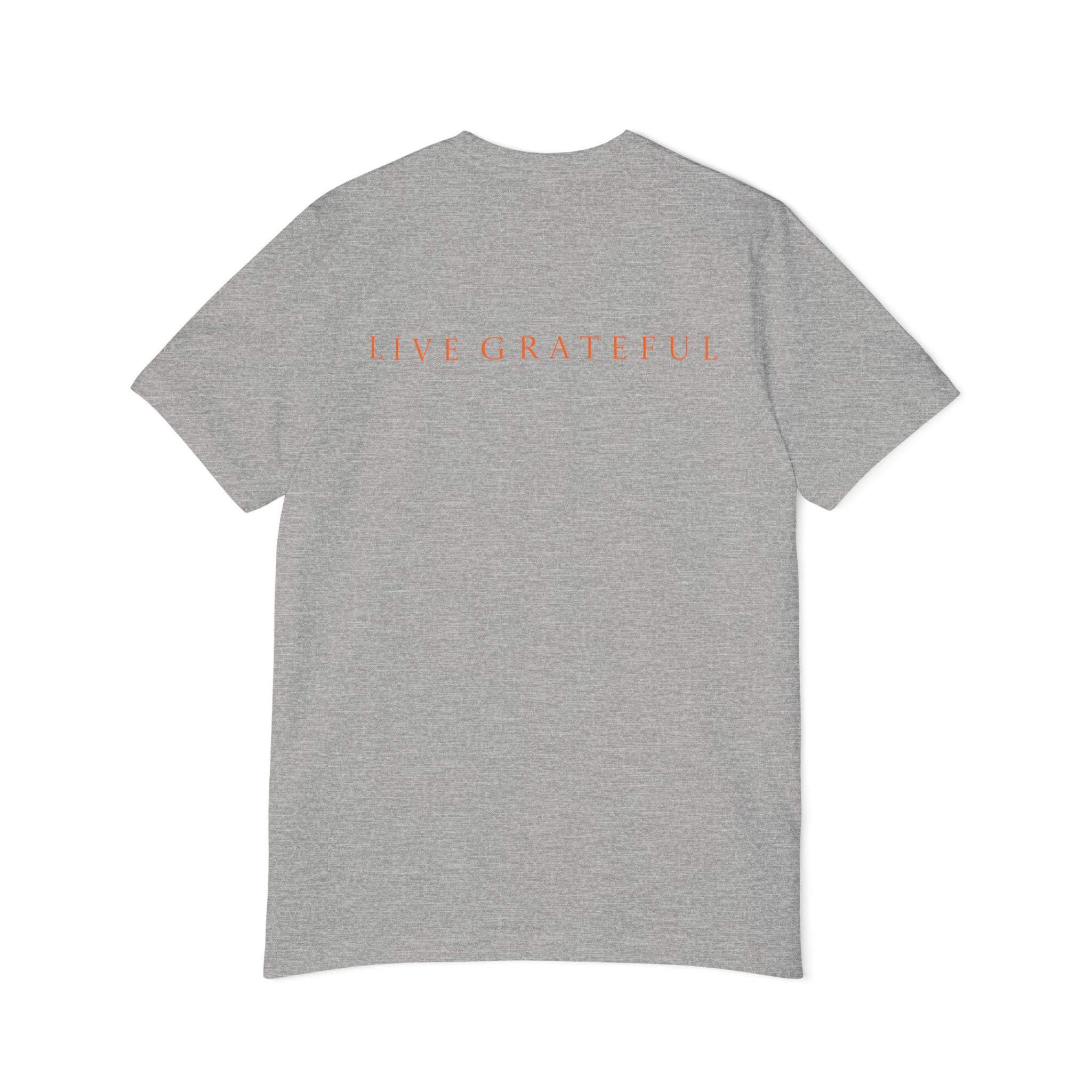 Patriotic USA Map T-Shirt — "250" Flag Design with “Live Grateful” Back