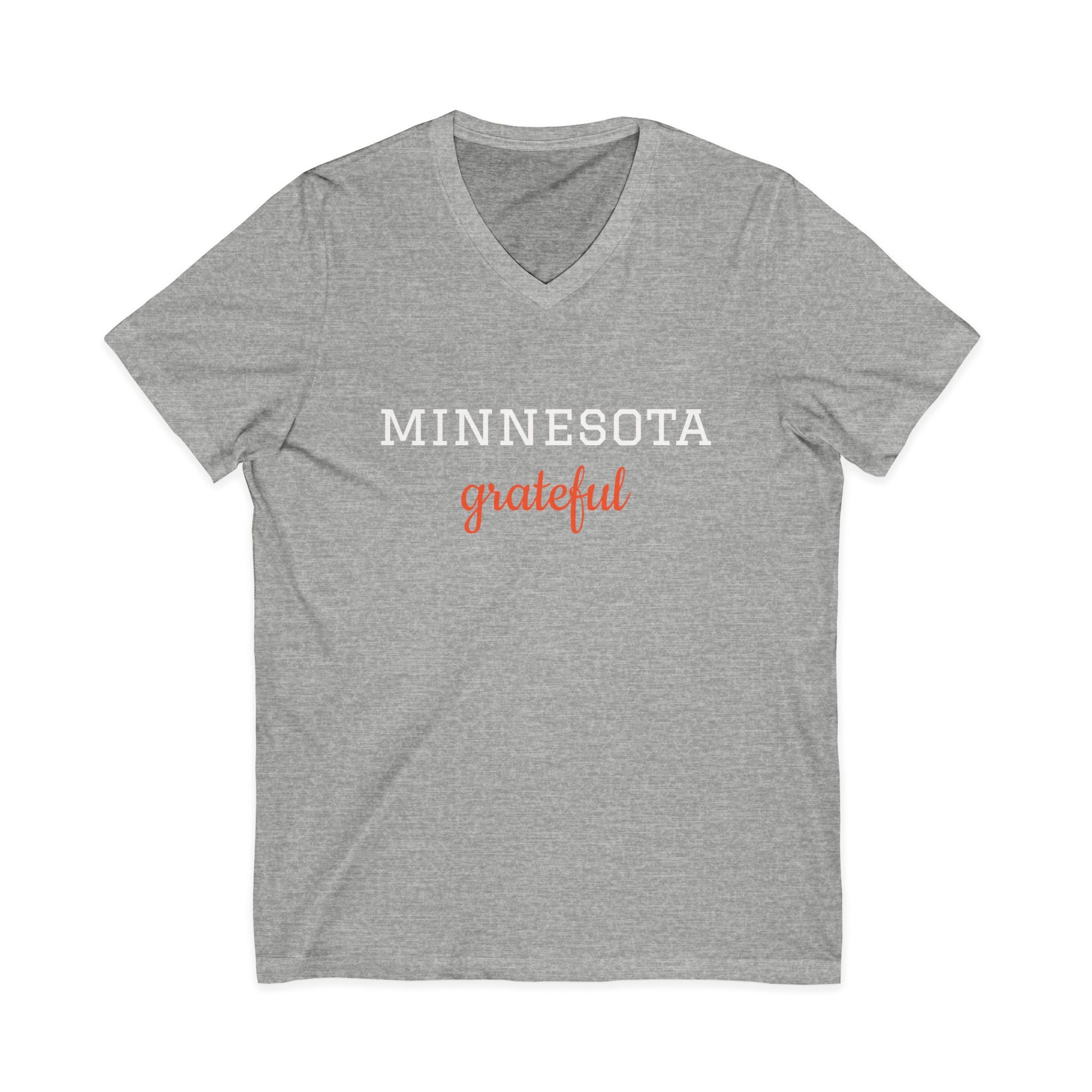 Minnesota Grateful V-Neck Tee — State Pride Casual Shirt