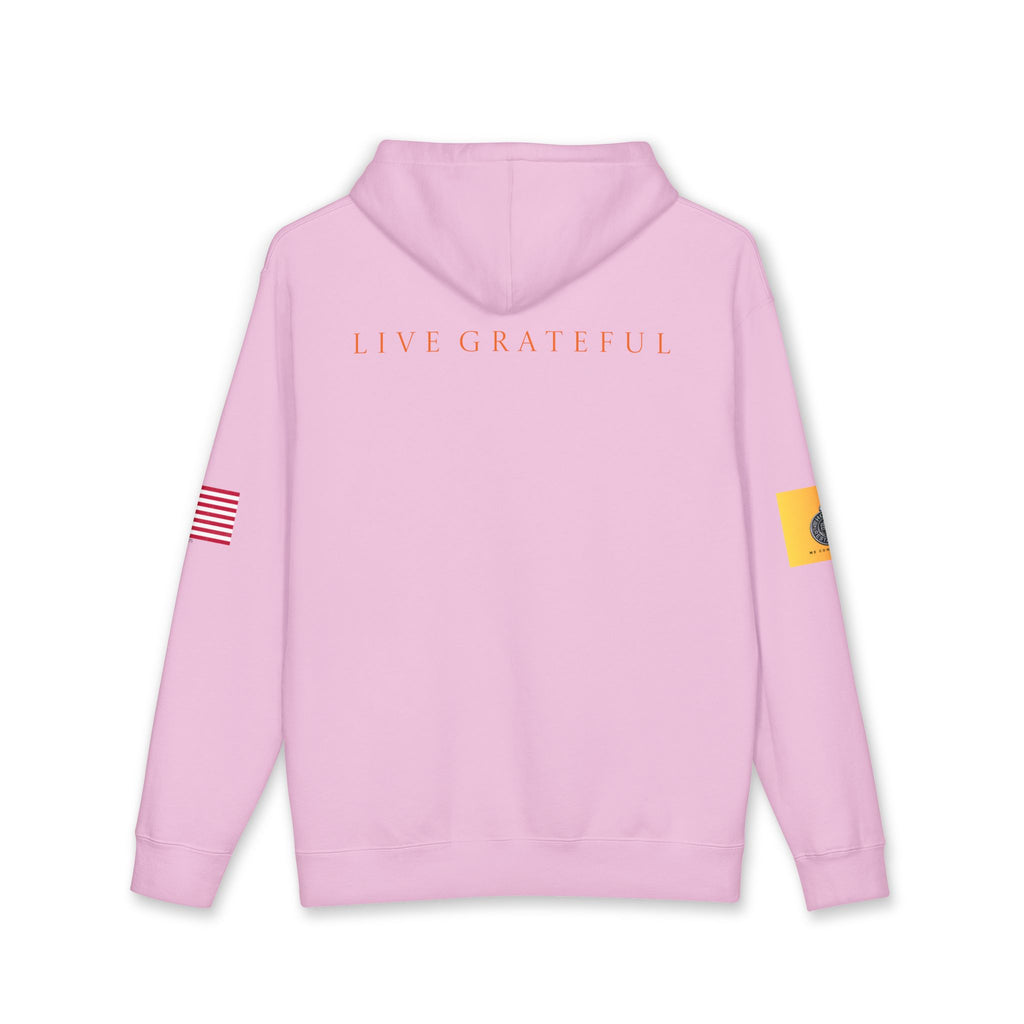 Hotel and Restaurant Gold Patch Hoodie — US Flag Sleeve Pullover