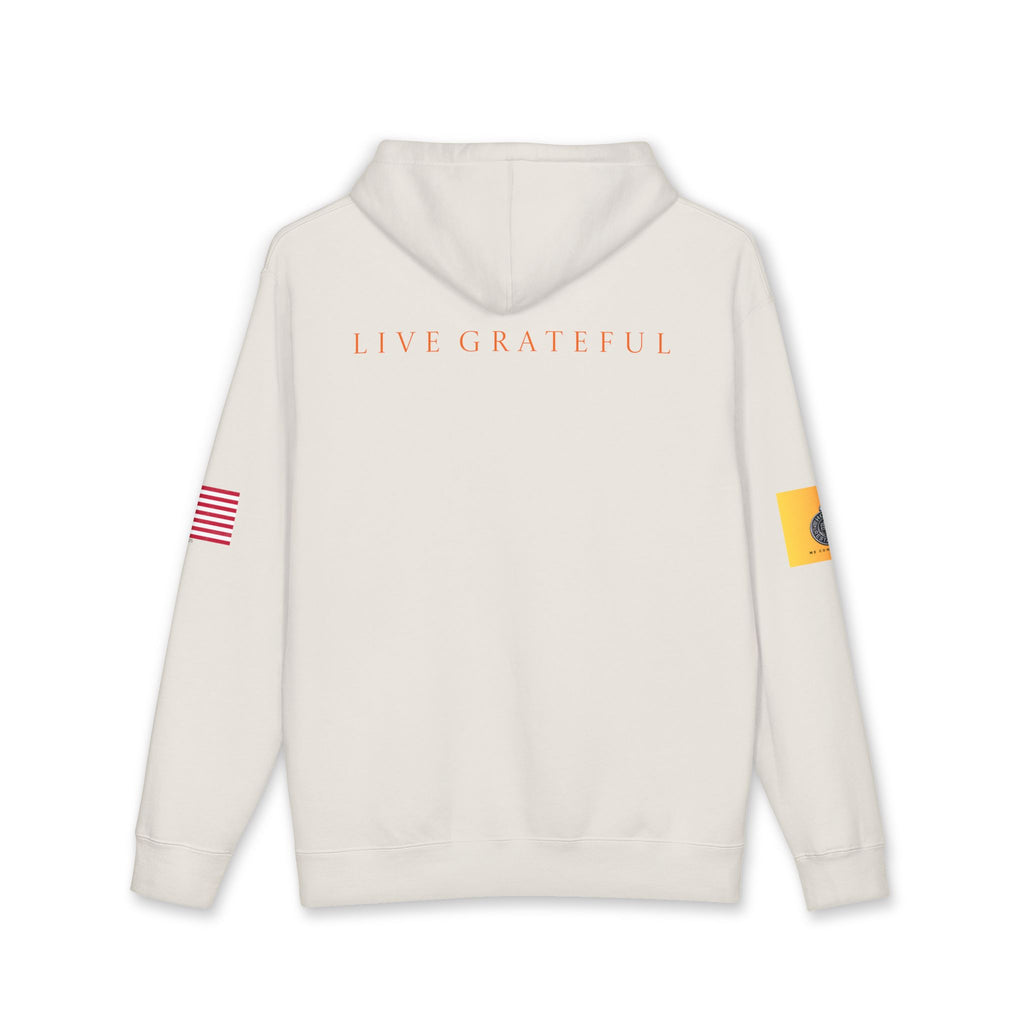 Hotel and Restaurant Gold Patch Hoodie — US Flag Sleeve Pullover