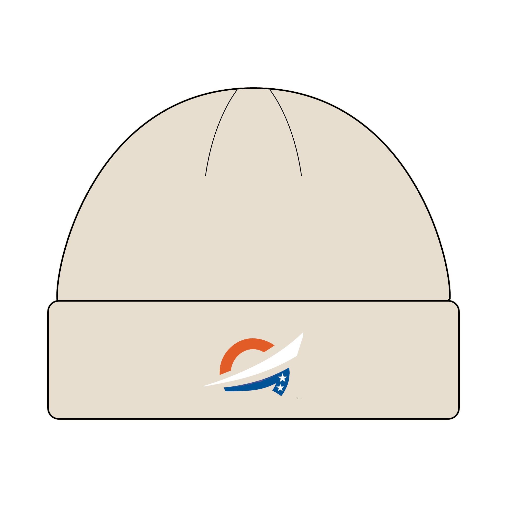 Cuffed Beanie with RWB Grateful Logo — Cozy Casual Knit Hat
