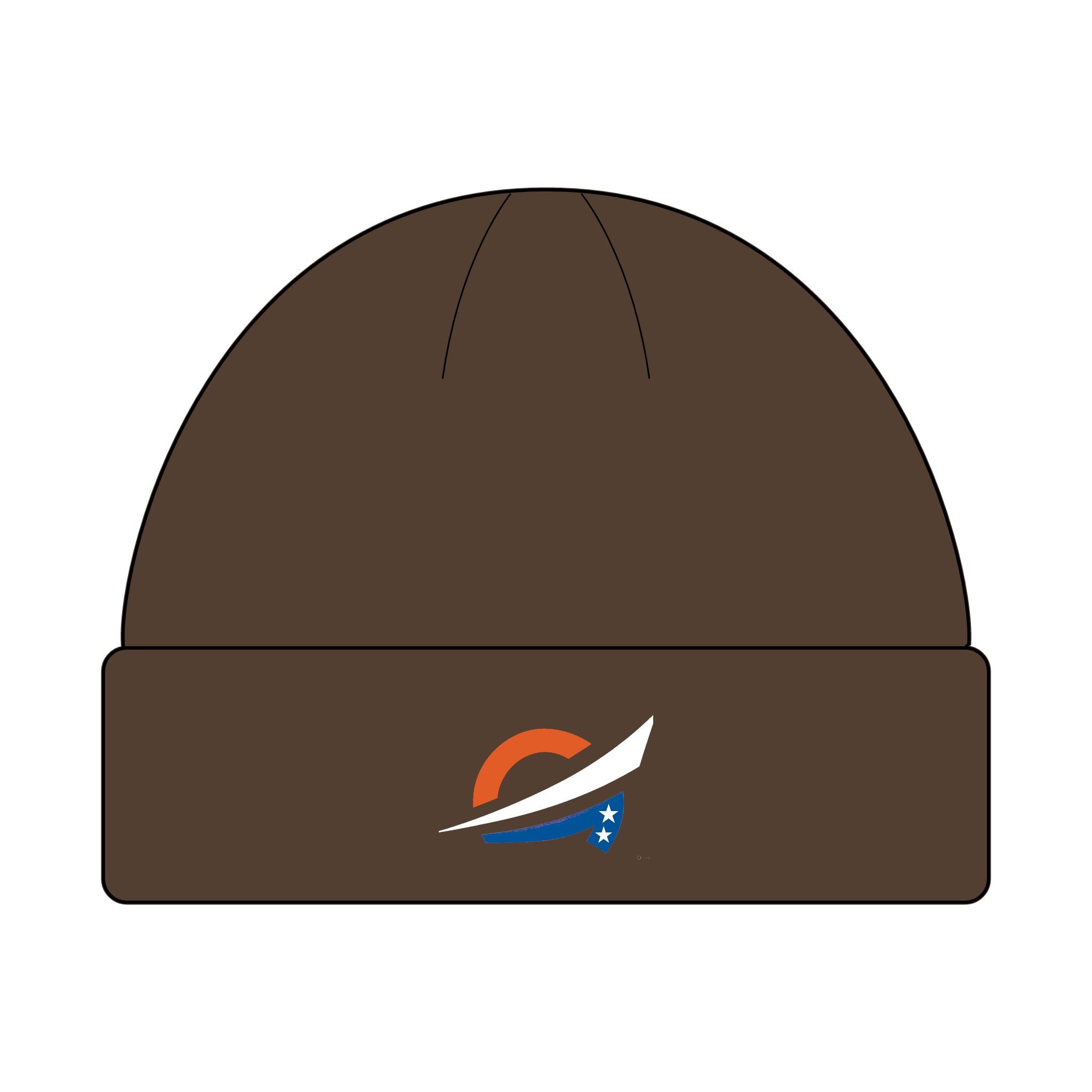 Cuffed Beanie with RWB Grateful Logo — Cozy Casual Knit Hat