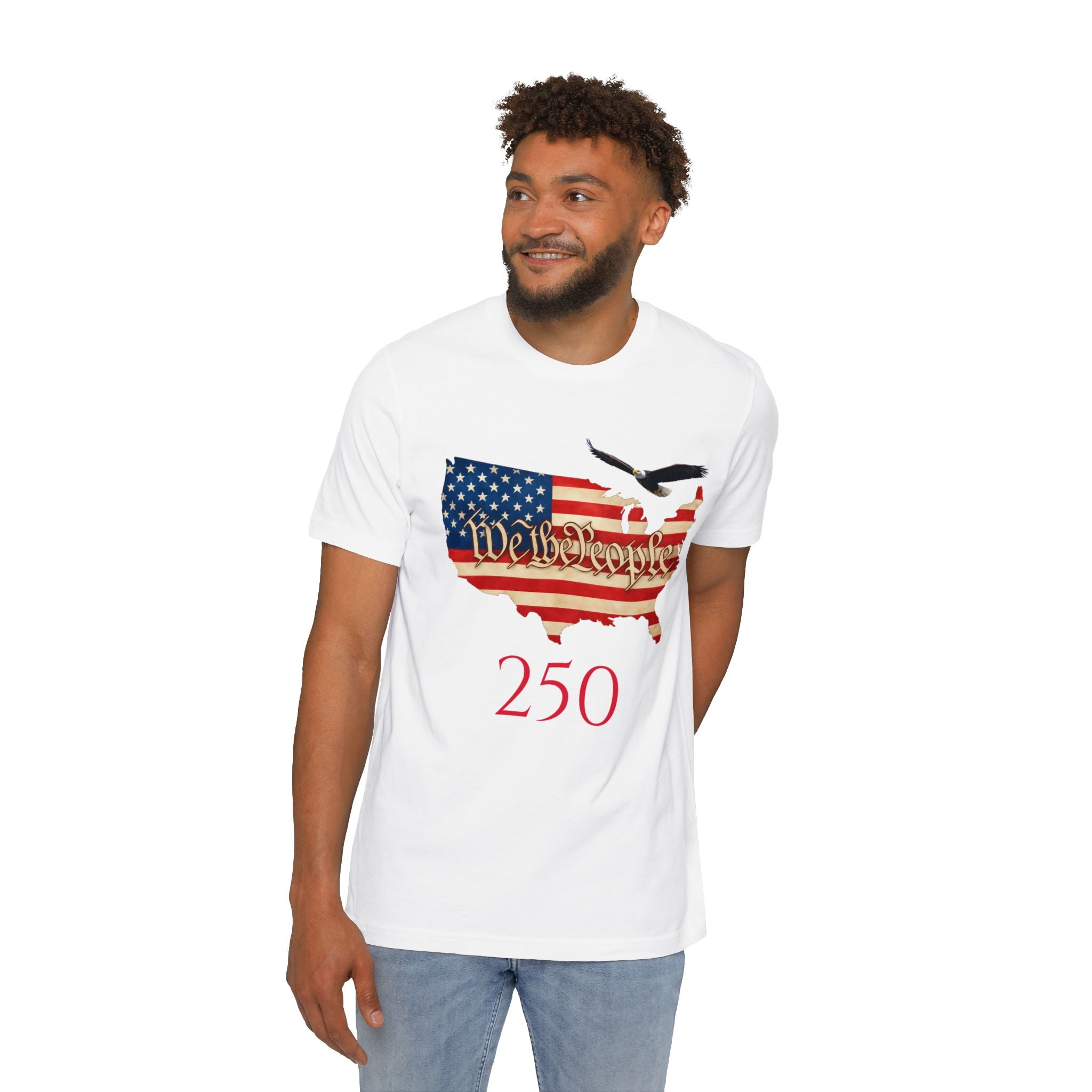 T-Shirt — USA Map Flag "We the People" 250 Anniversary Patriotic Tee