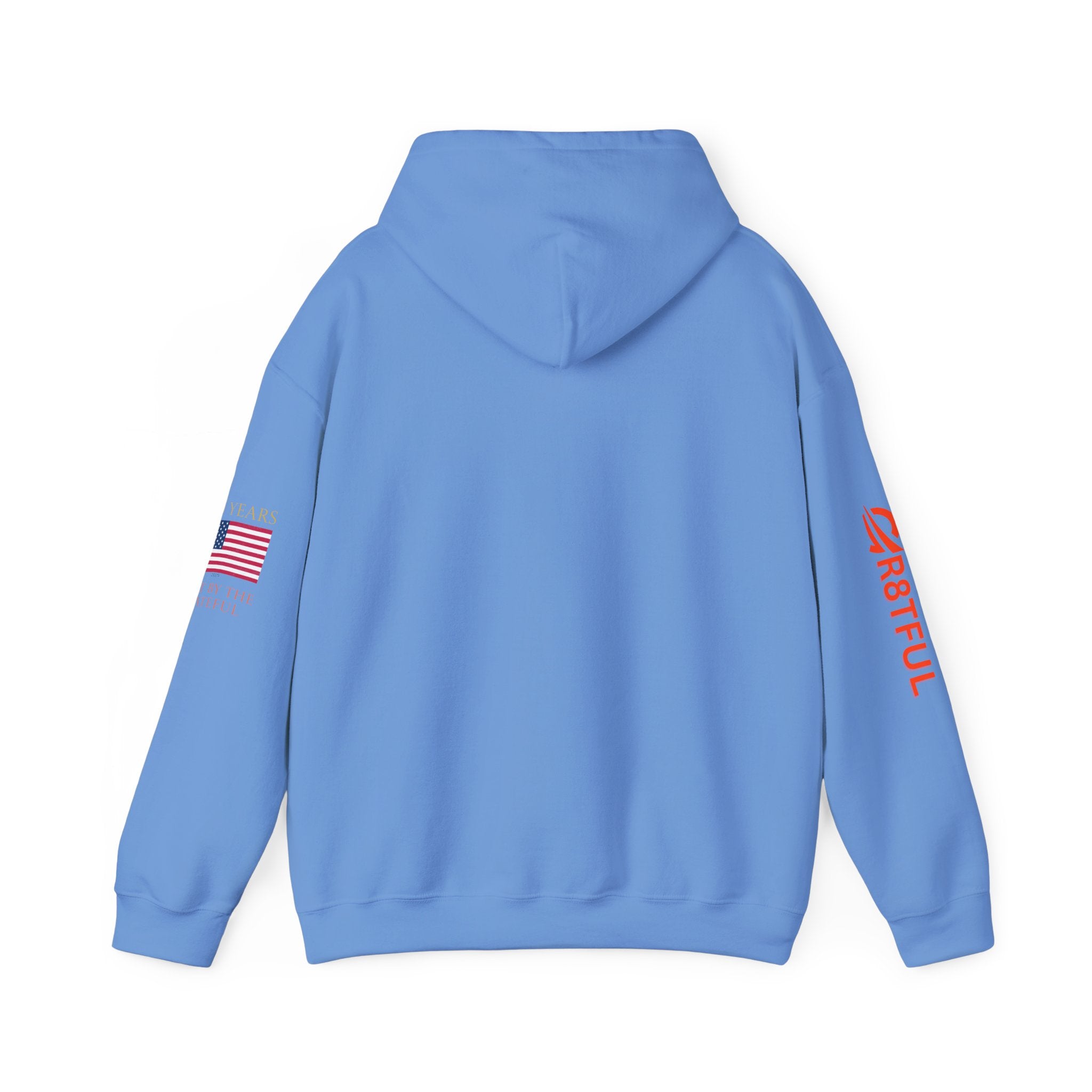 250 Years  American Flag Accent Grateful Hoodie