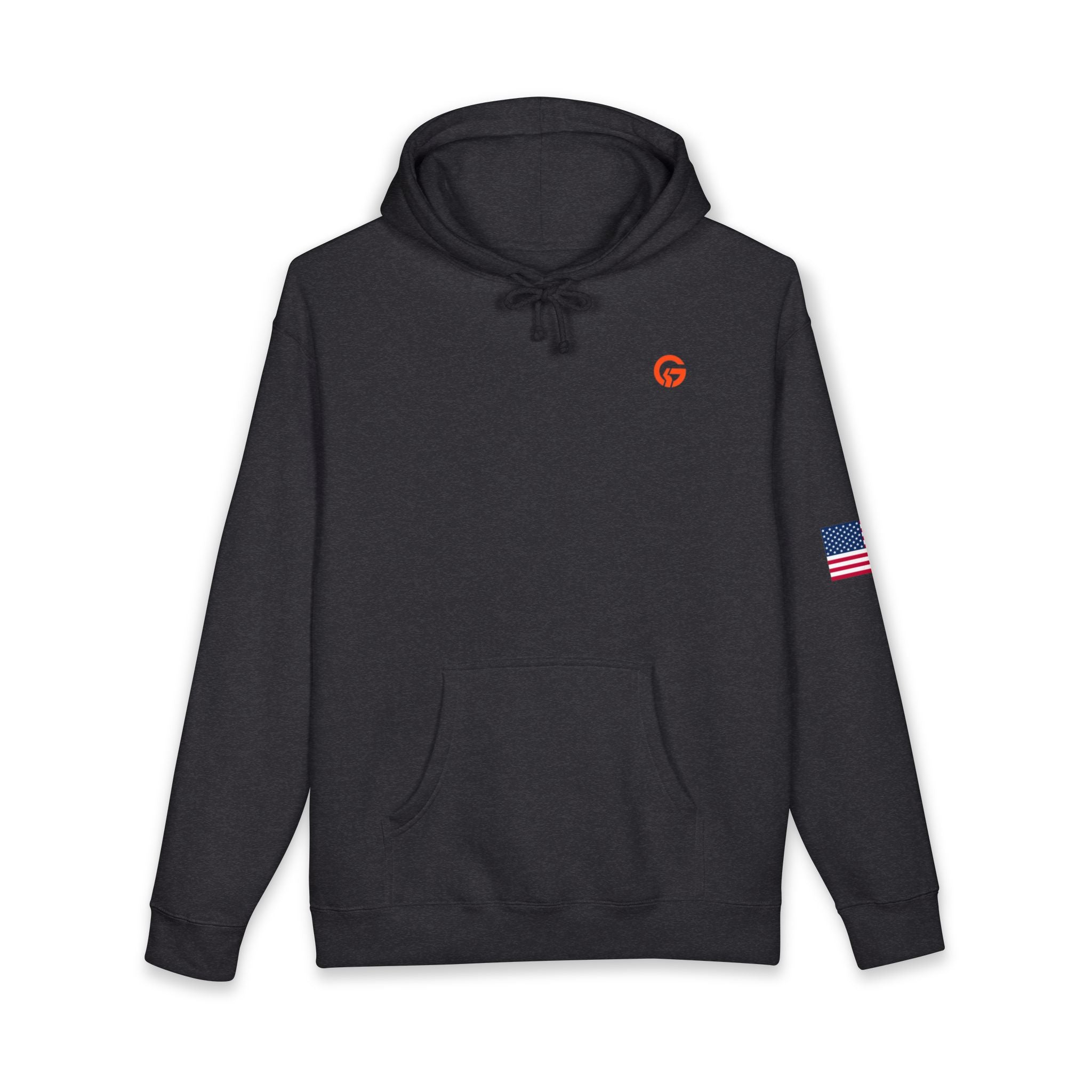Grateful Life Hoodie — "Live Grateful" Lightweight Pullover with American Flag Sleeve
