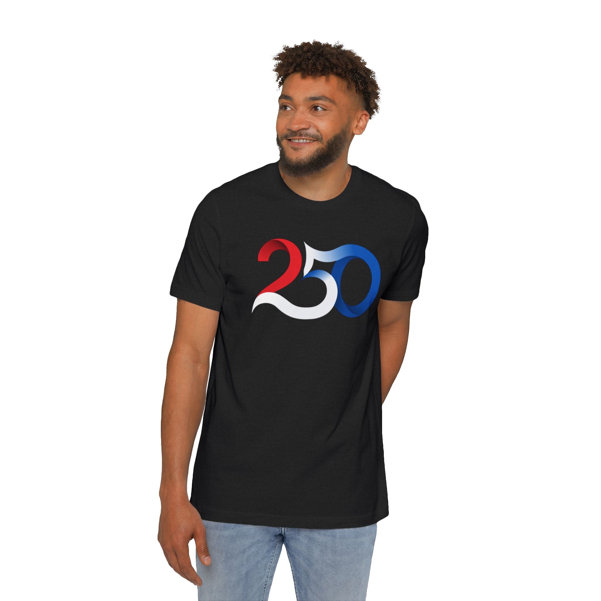 Patriotic '250' Graphic Tee — Live Grateful Back Print
