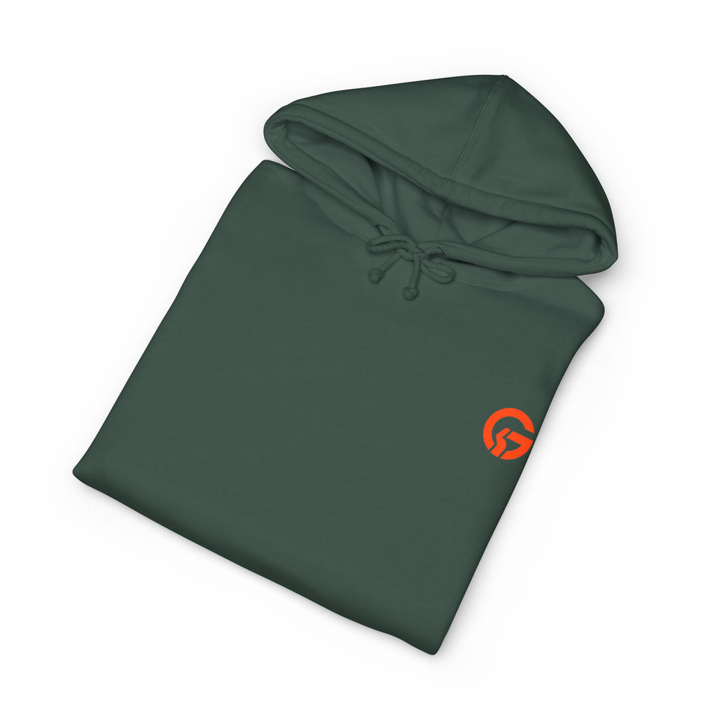 Engineering Gold Patch Hoodie — US Flag Sleeve Pullover
