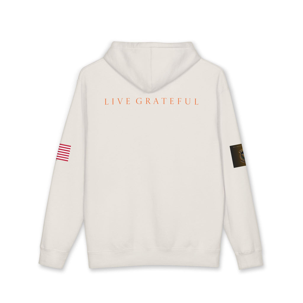 Armed Forces Gold Patch Hoodie — US Flag Sleeve Pullover