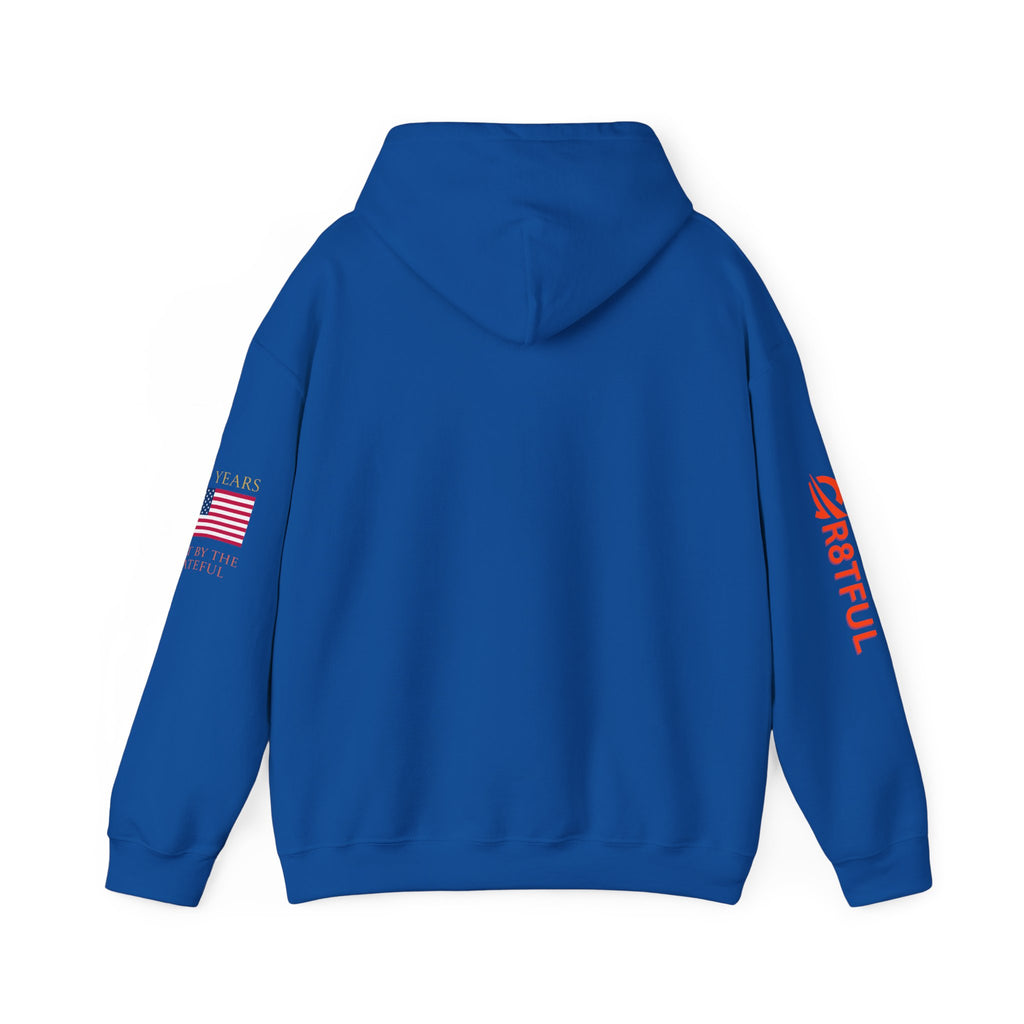 250 Years  American Flag Accent Grateful Hoodie