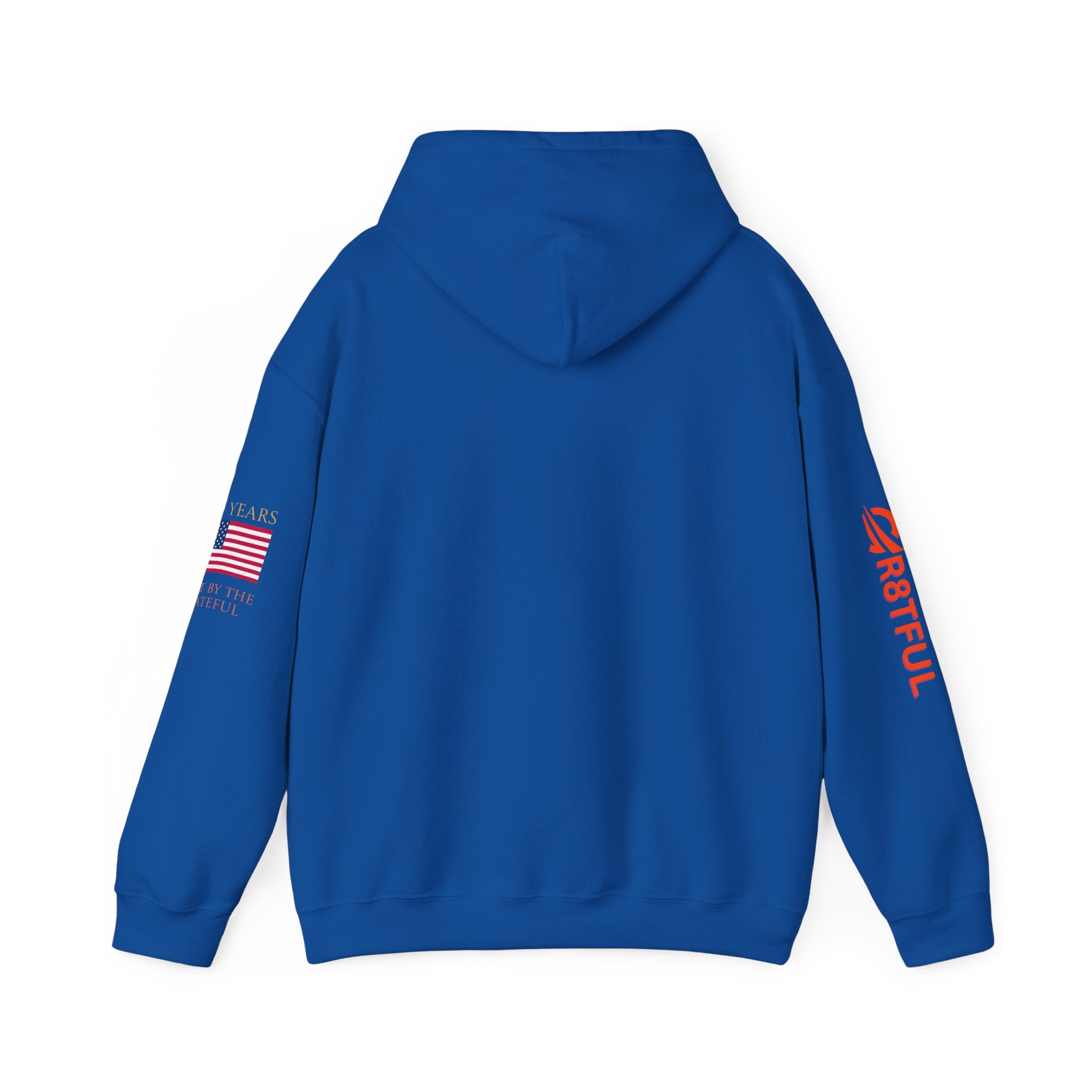 250 Years  American Flag Accent Grateful Hoodie