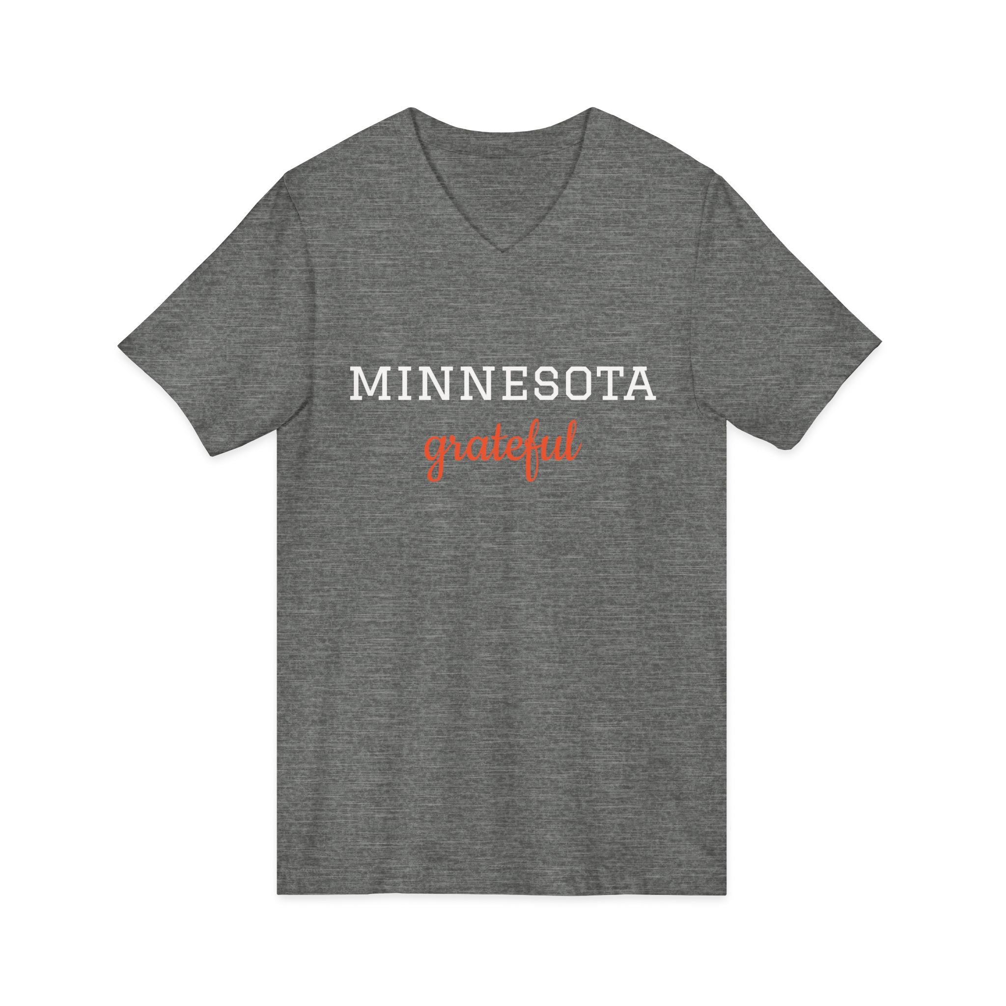 Minnesota Grateful V-Neck Tee — State Pride Casual Shirt