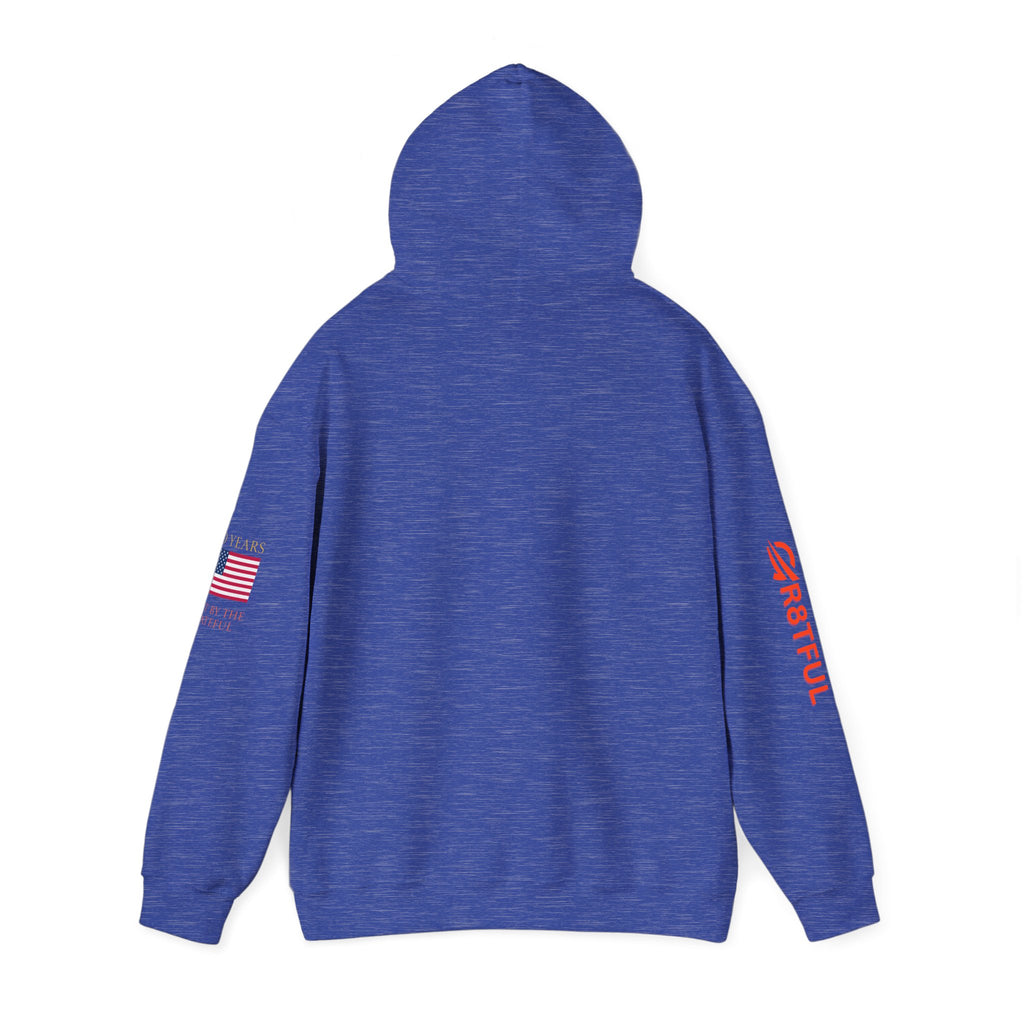 250 Years  American Flag Accent Grateful Hoodie