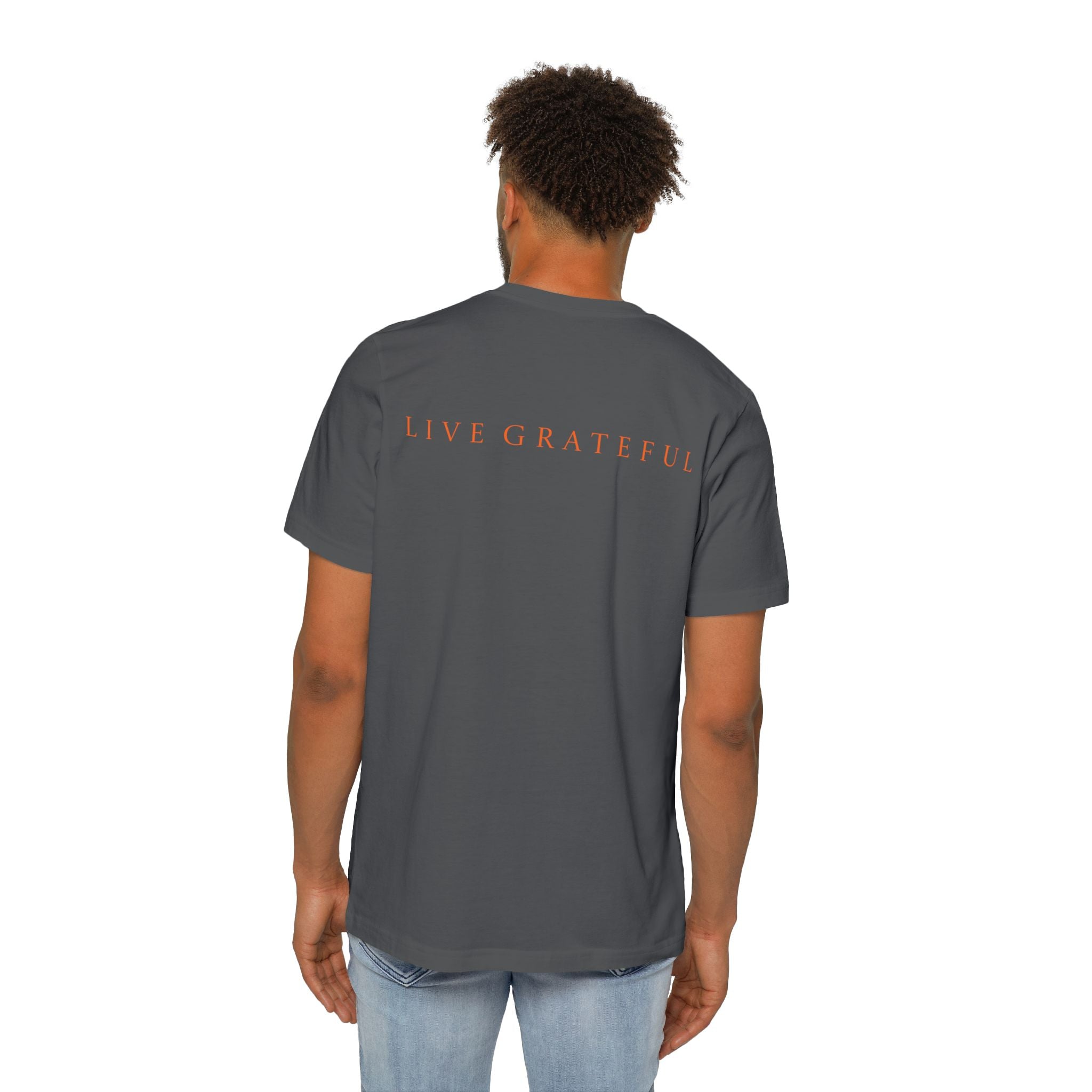 Grateful Immigrant Logo T-Shirt — “Live Grateful” Graphic Tee