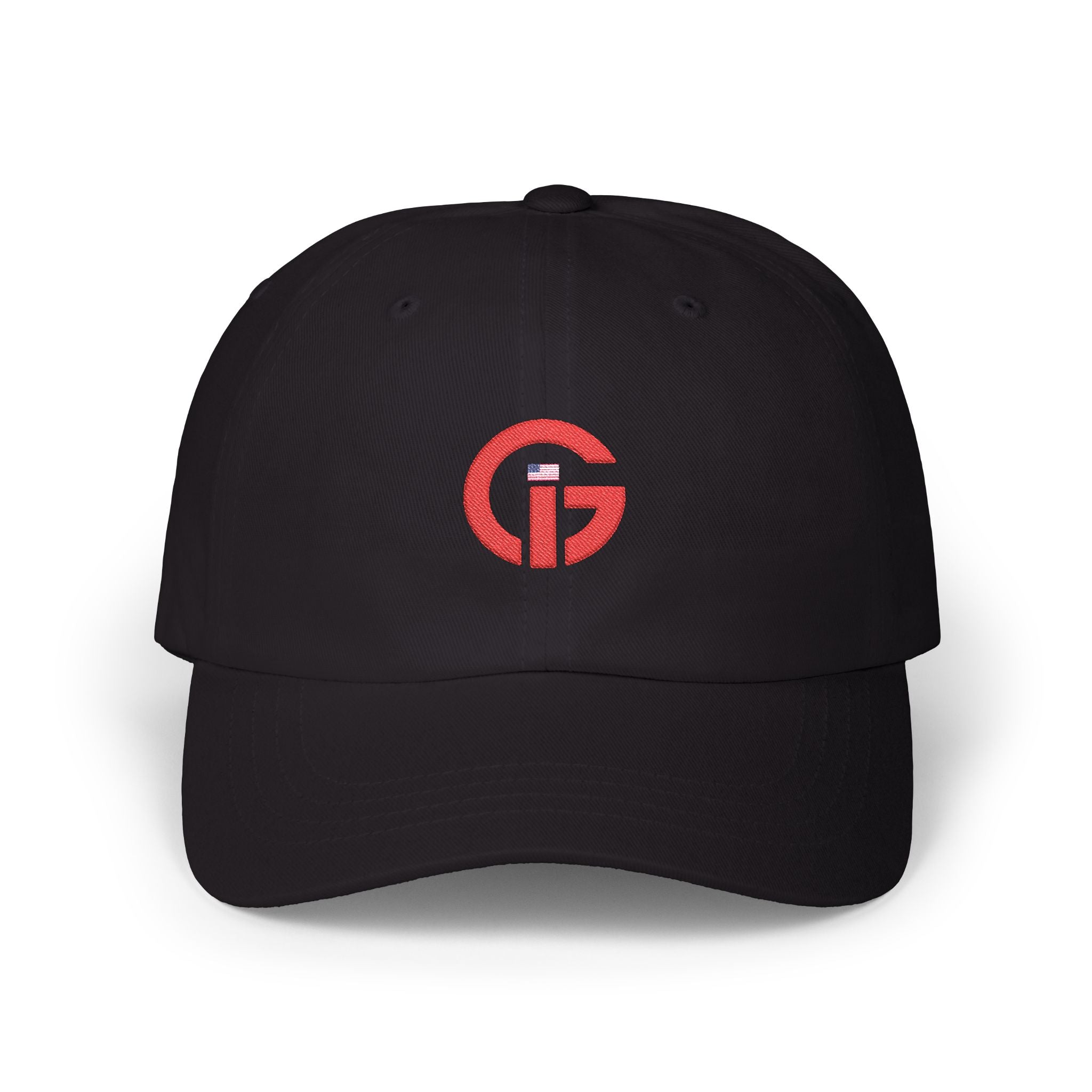 Grateful Logo - Minimal Red G Logo Hat with 'USA' Embroidery