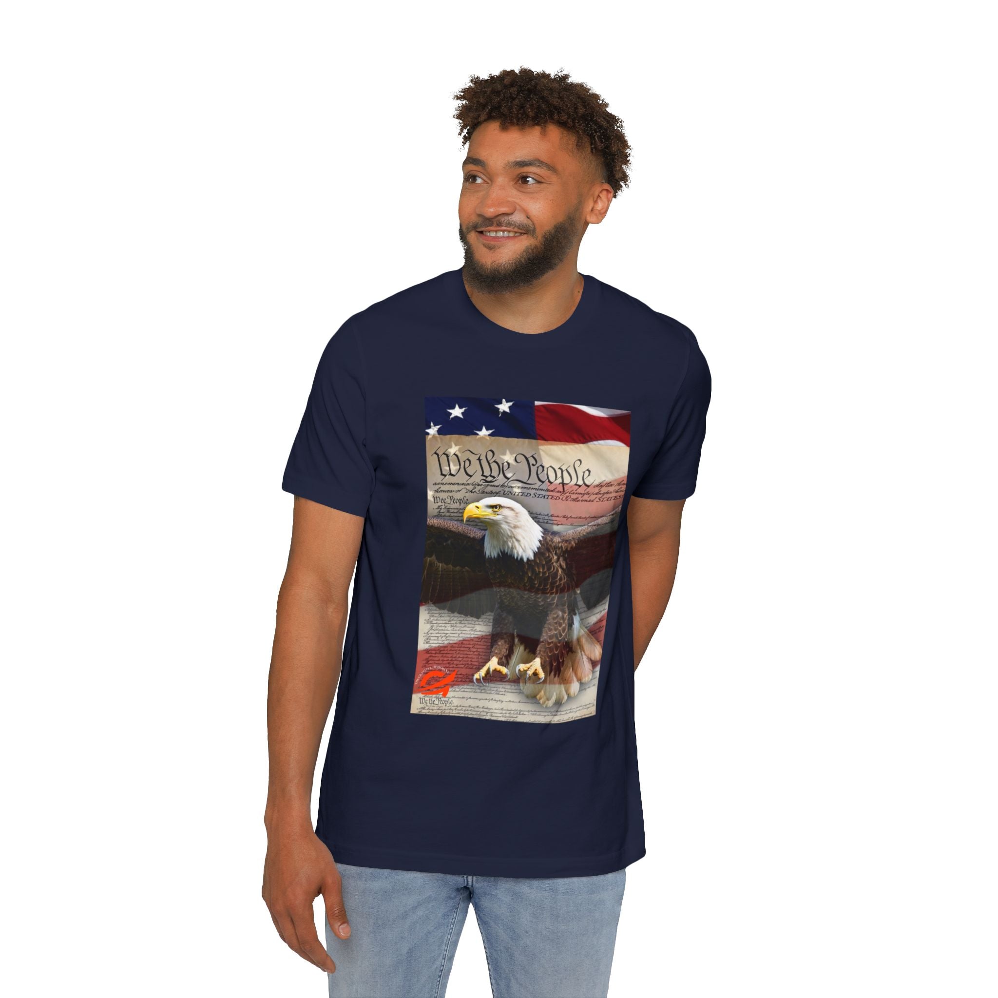 Patriotic Eagle Tee — "We the People" American Flag T-Shirt