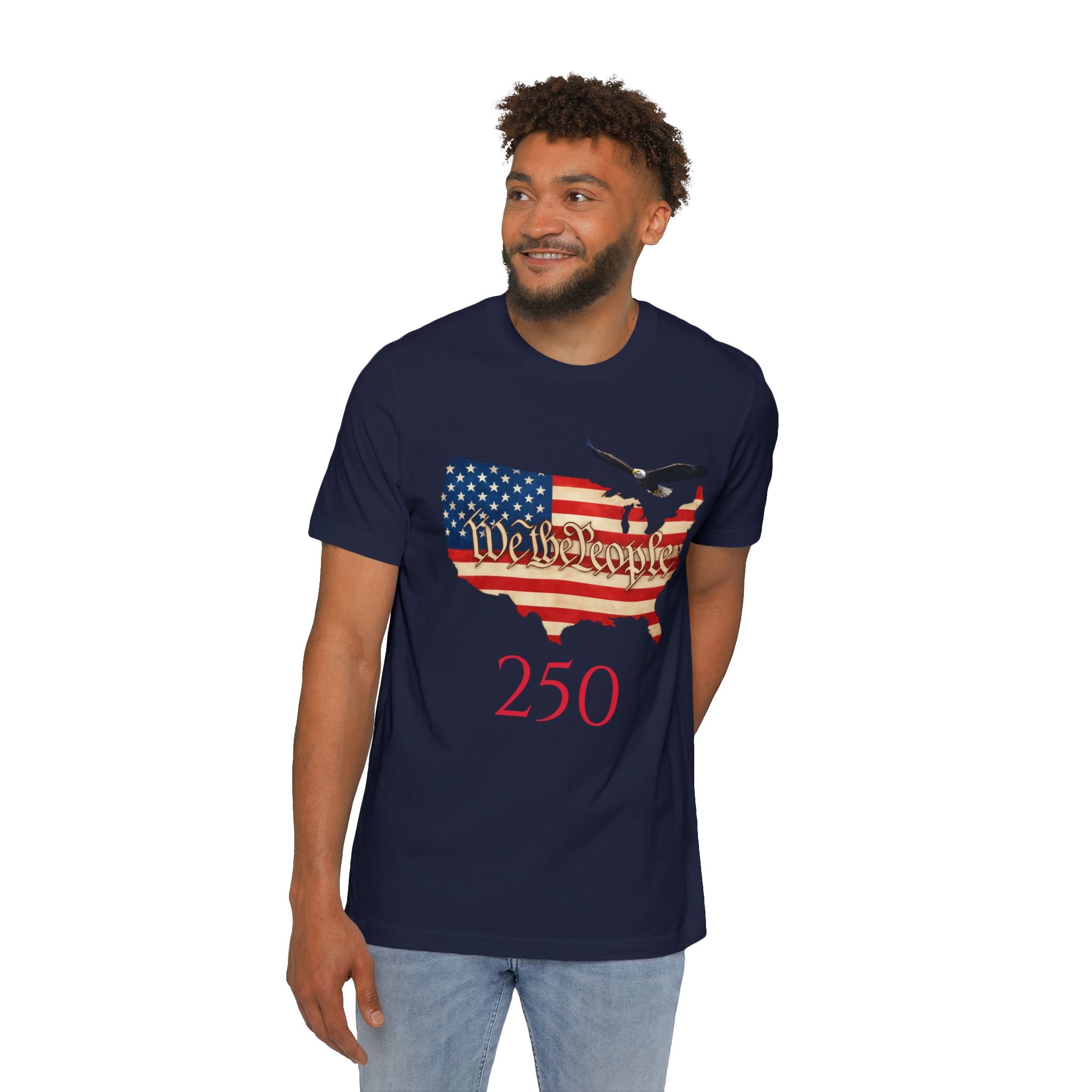 T-Shirt — USA Map Flag "We the People" 250 Anniversary Patriotic Tee