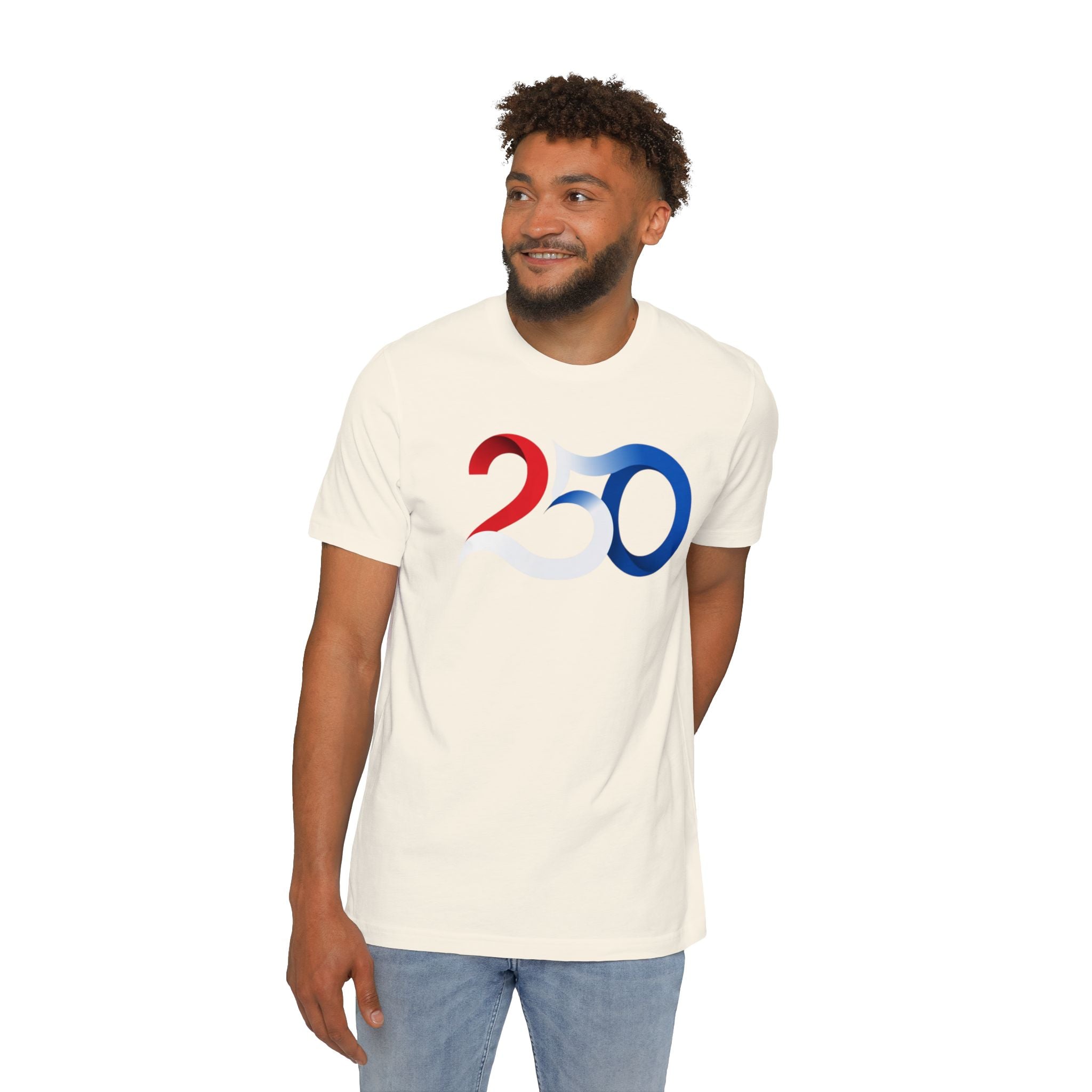 Patriotic '250' Graphic Tee — Live Grateful Back Print