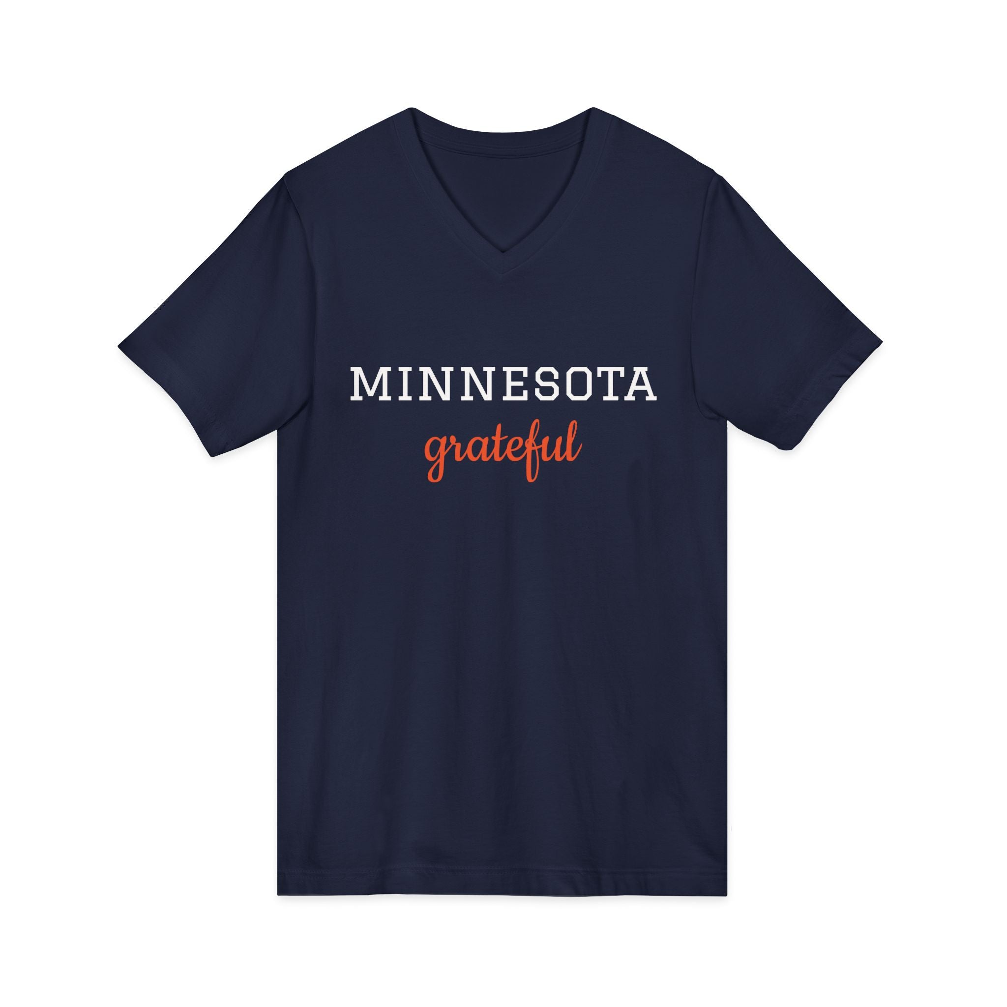 Minnesota Grateful V-Neck Tee — State Pride Casual Shirt
