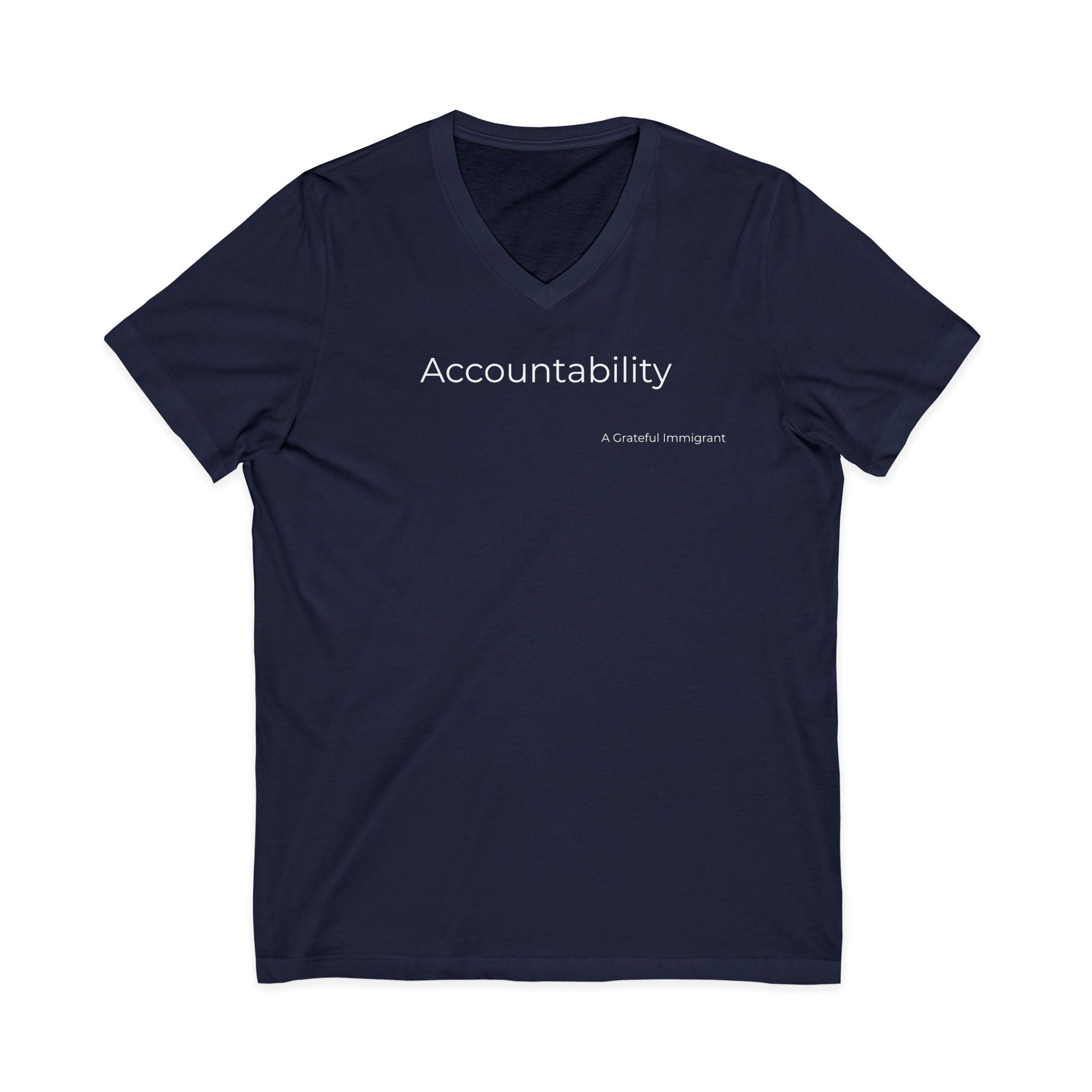 Unisex Jersey Short Sleeve V-Neck Tee