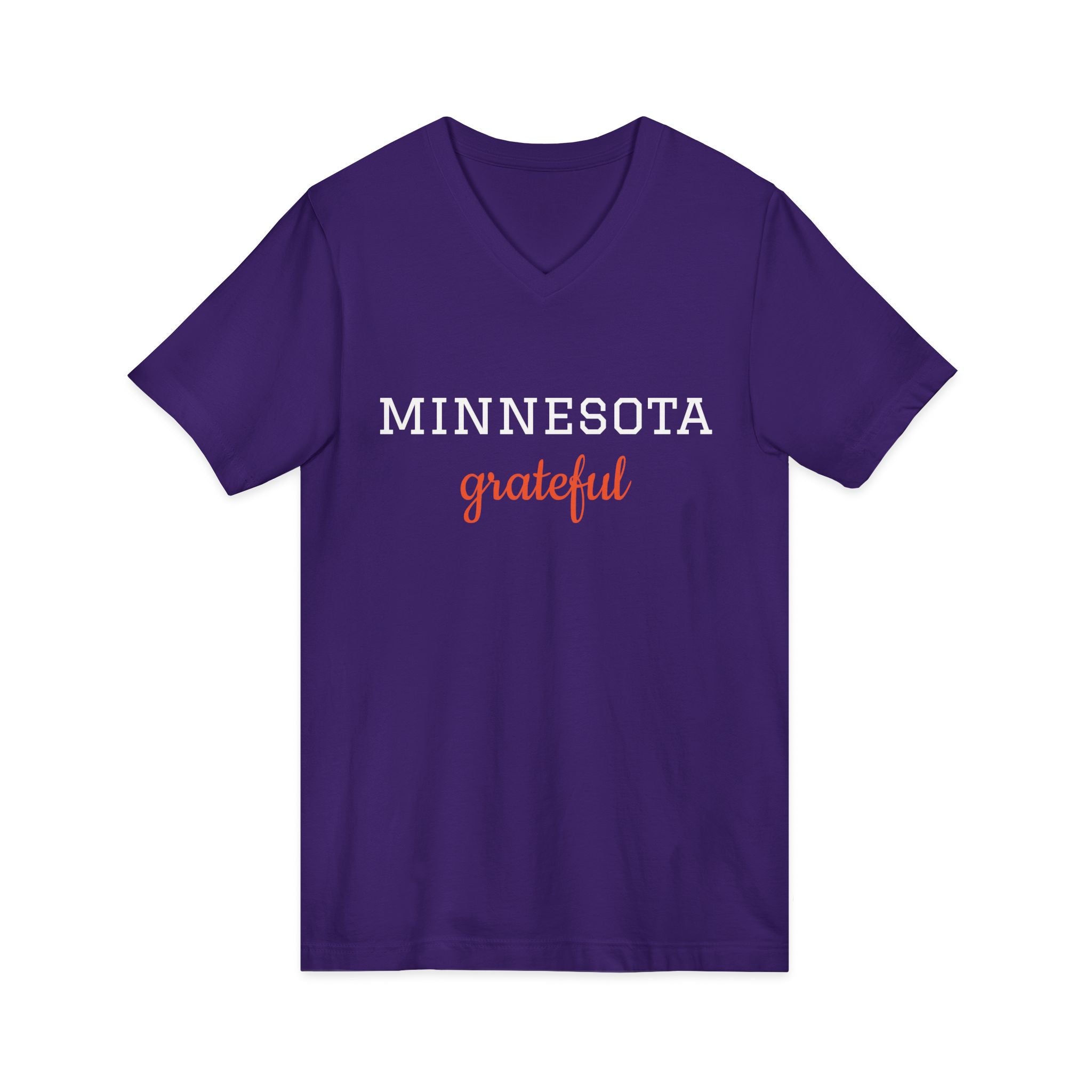 Minnesota Grateful V-Neck Tee — State Pride Casual Shirt