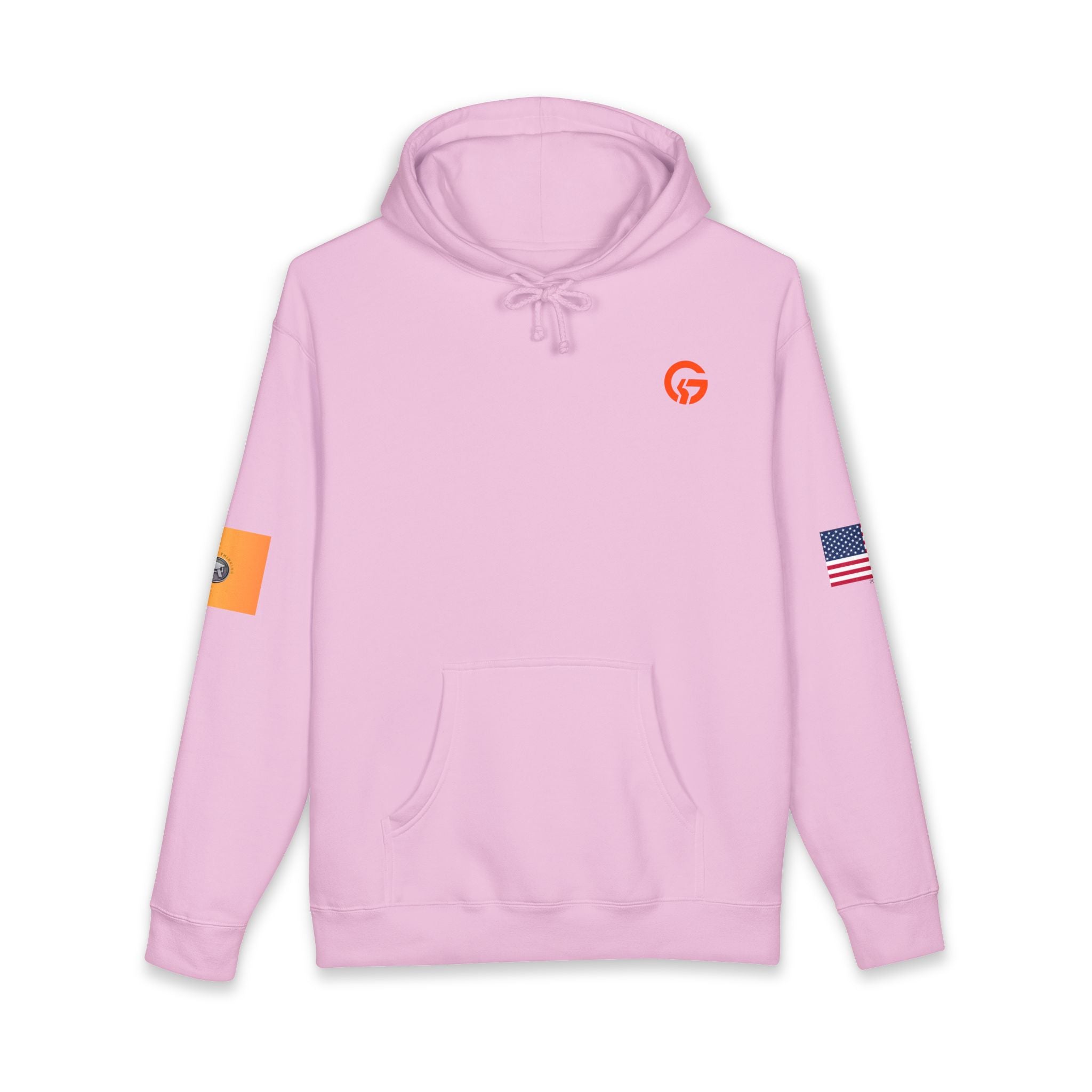 Education Gold Patch Hoodie — US Flag Sleeve Pullover
