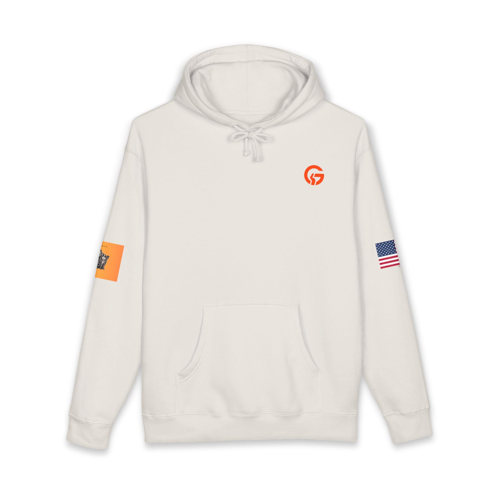 Agriculture Gold Patch Hoodie — US Flag Sleeve Pullover