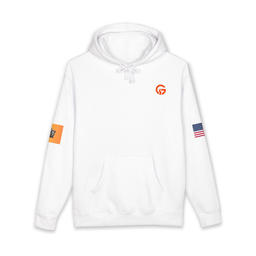 Agriculture Gold Patch Hoodie — US Flag Sleeve Pullover