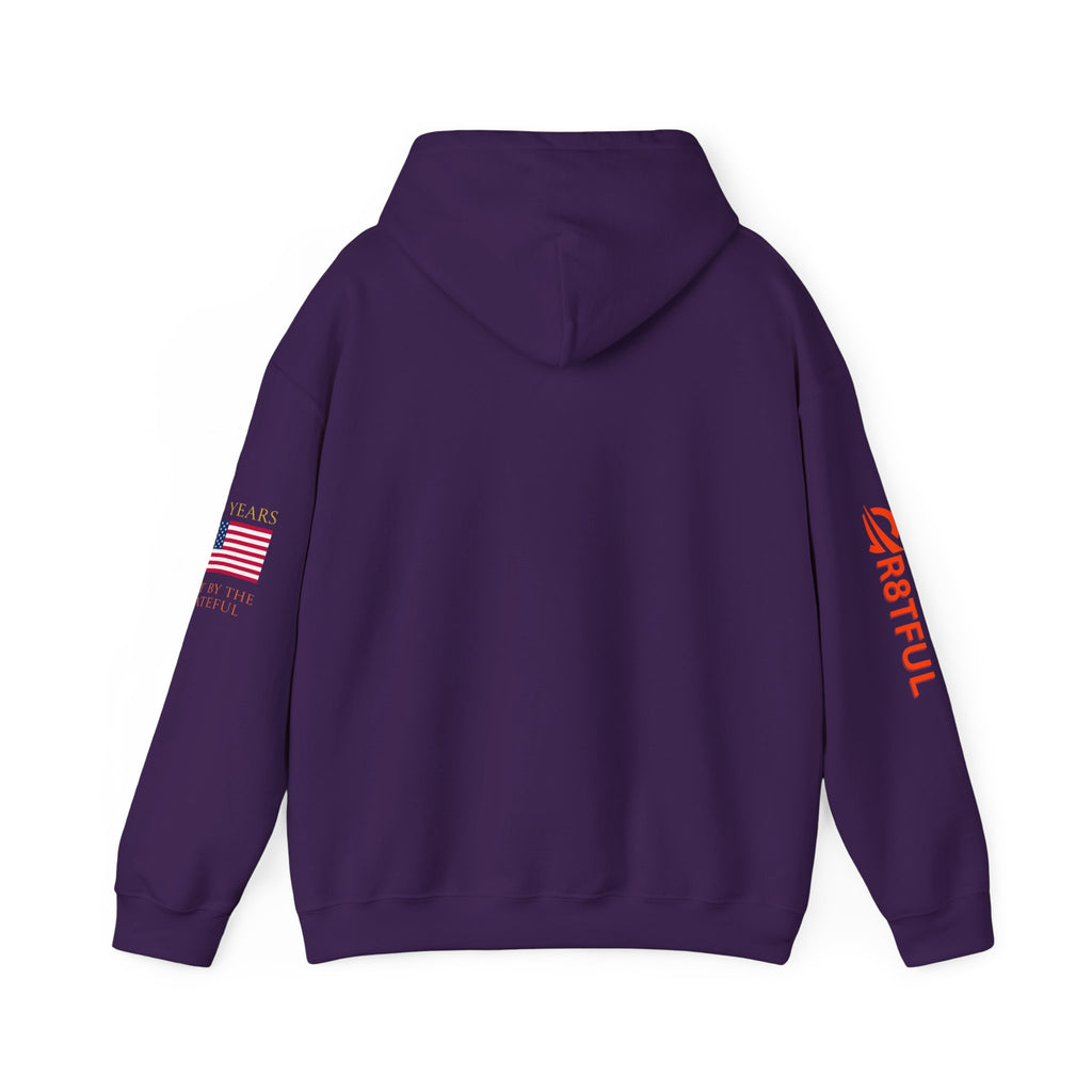 250 Years  American Flag Accent Grateful Hoodie