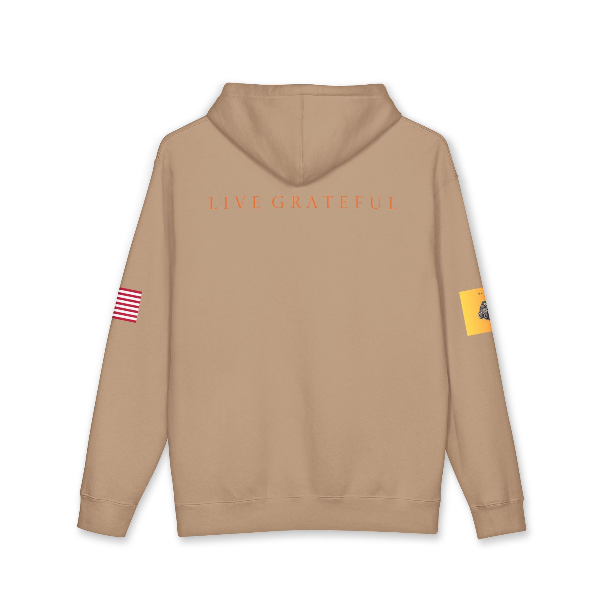 Agriculture Gold Patch Hoodie — US Flag Sleeve Pullover