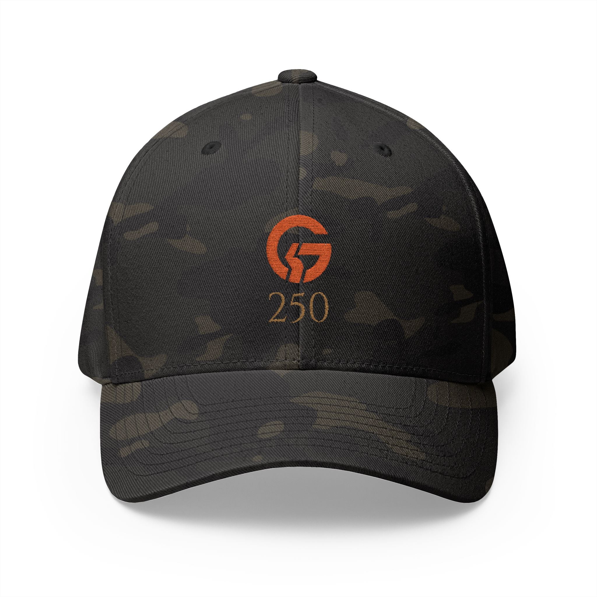 Embroidered 'Grateful G 250' Logo Cap — Structured Closed-Back Hat