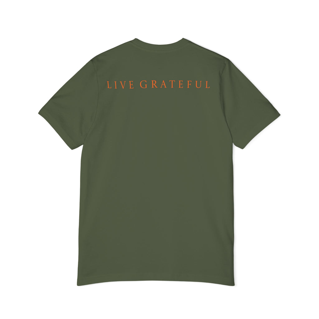 Patriotic Military Emblems T-Shirt — "Live Grateful" USA-Made Tee
