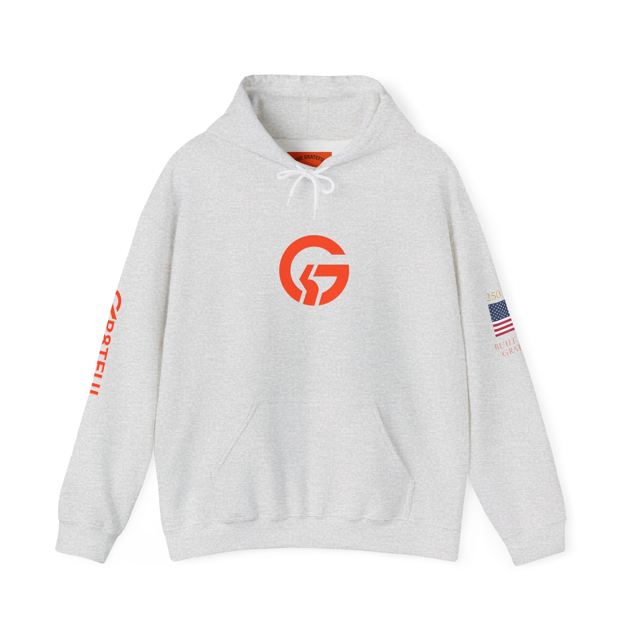 250 Years  American Flag Accent Grateful Hoodie