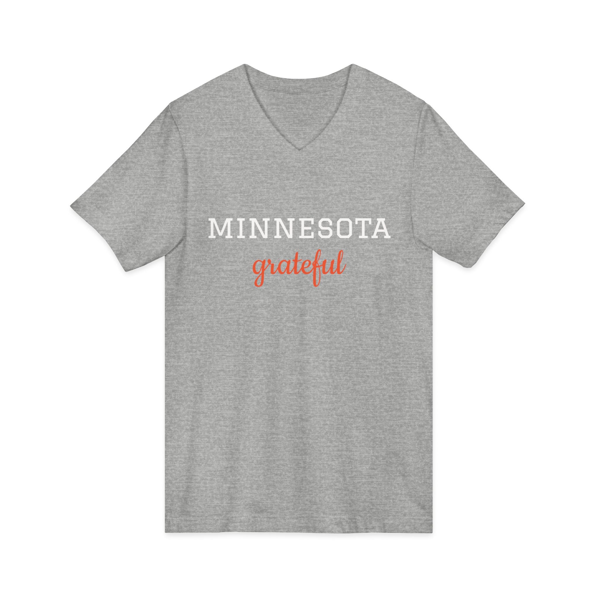 Minnesota Grateful V-Neck Tee — State Pride Casual Shirt