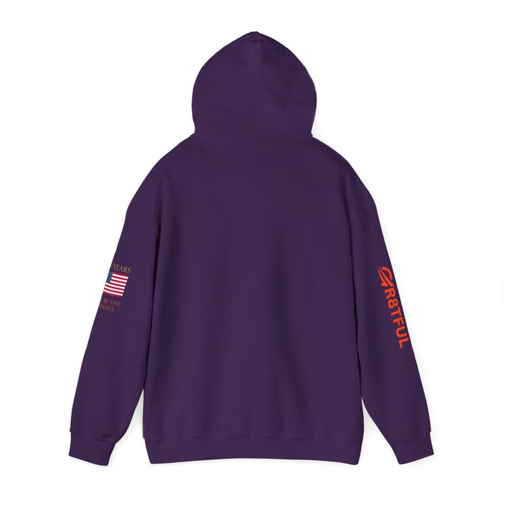 250 Years  American Flag Accent Grateful Hoodie