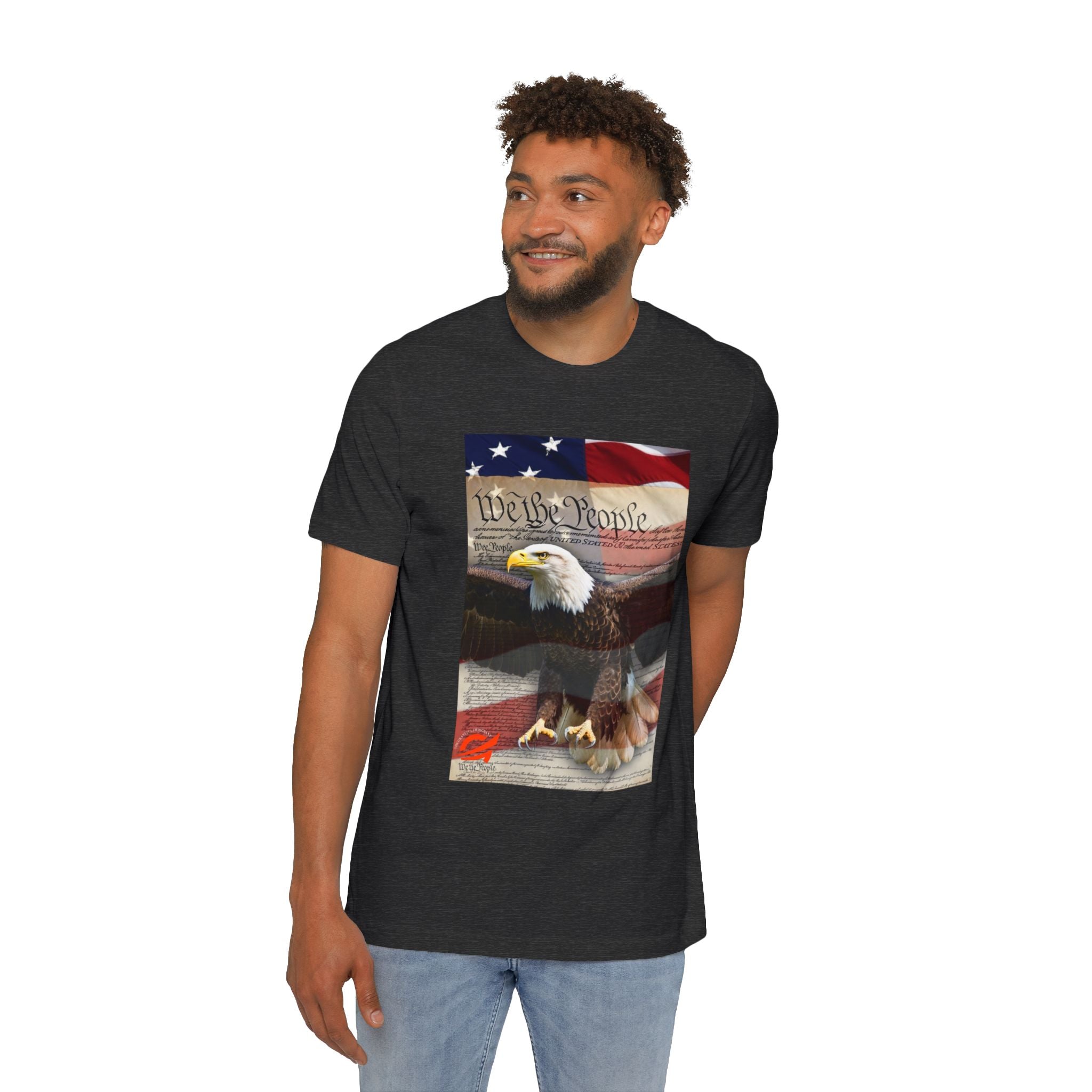 Patriotic Eagle Tee — "We the People" American Flag T-Shirt